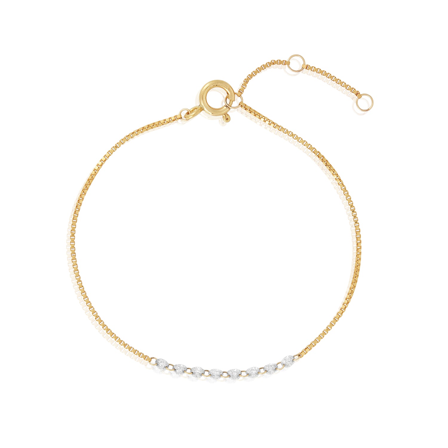 Lab-Grown Floating Diamond Row Bracelet