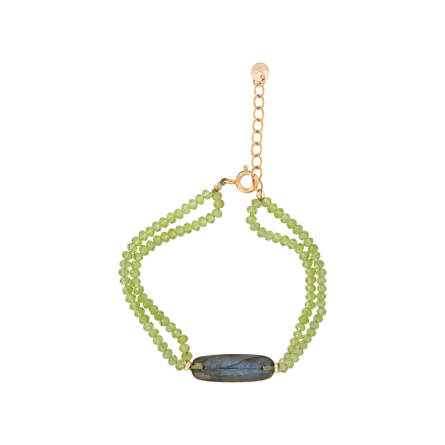 Bonnie Labradorite Slab Double Strands Bracelet