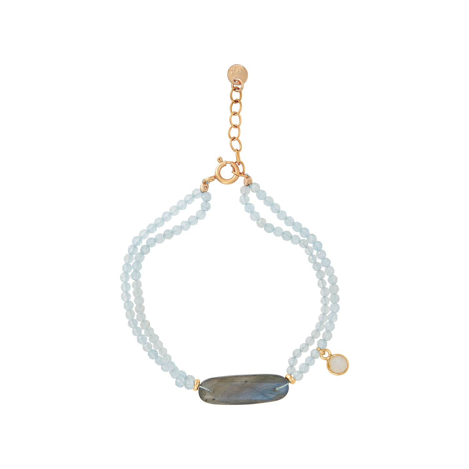 Bonnie Labradorite Slab Double Strands Bracelet