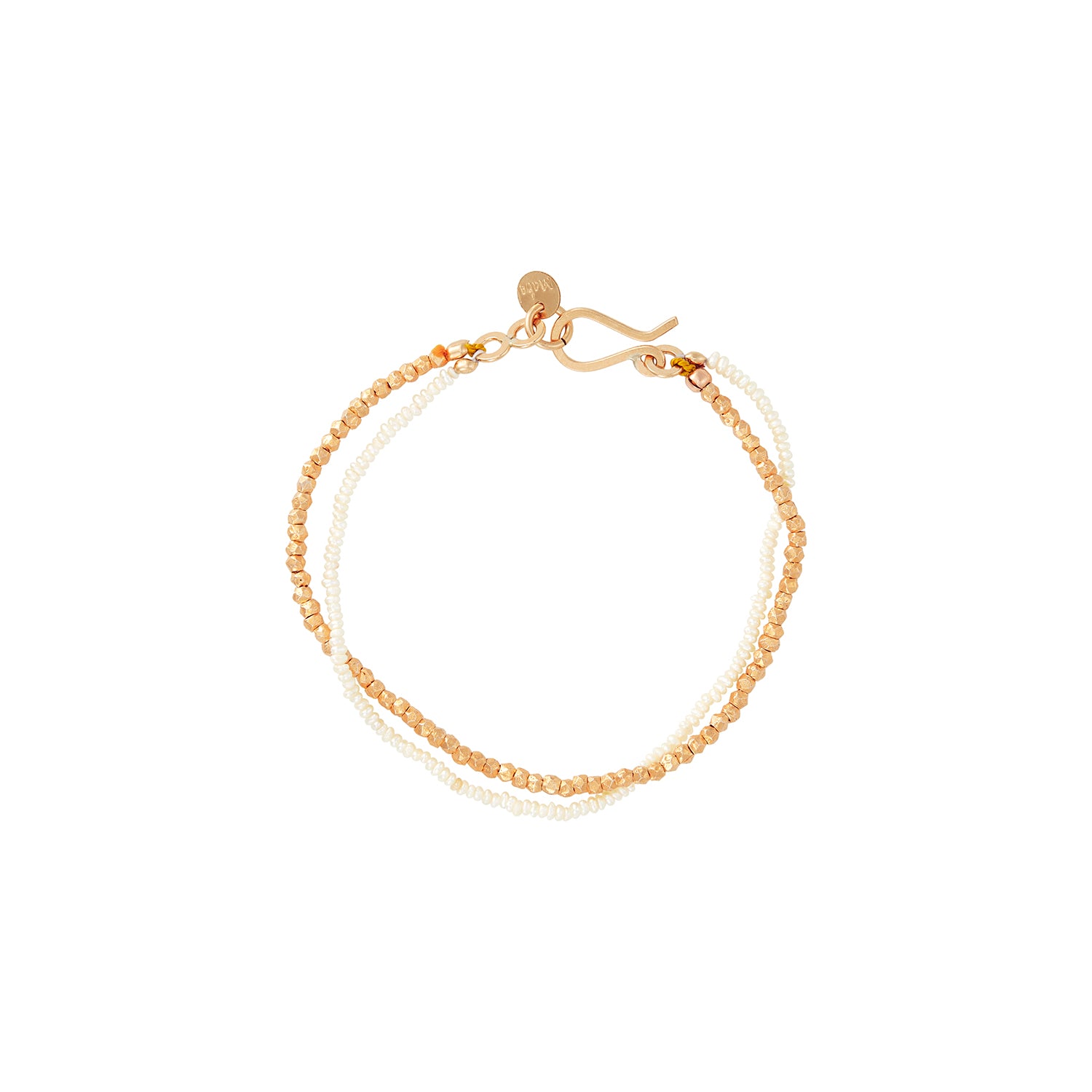 Goldilocks Pearl Mixed Gold Bead Bracelet