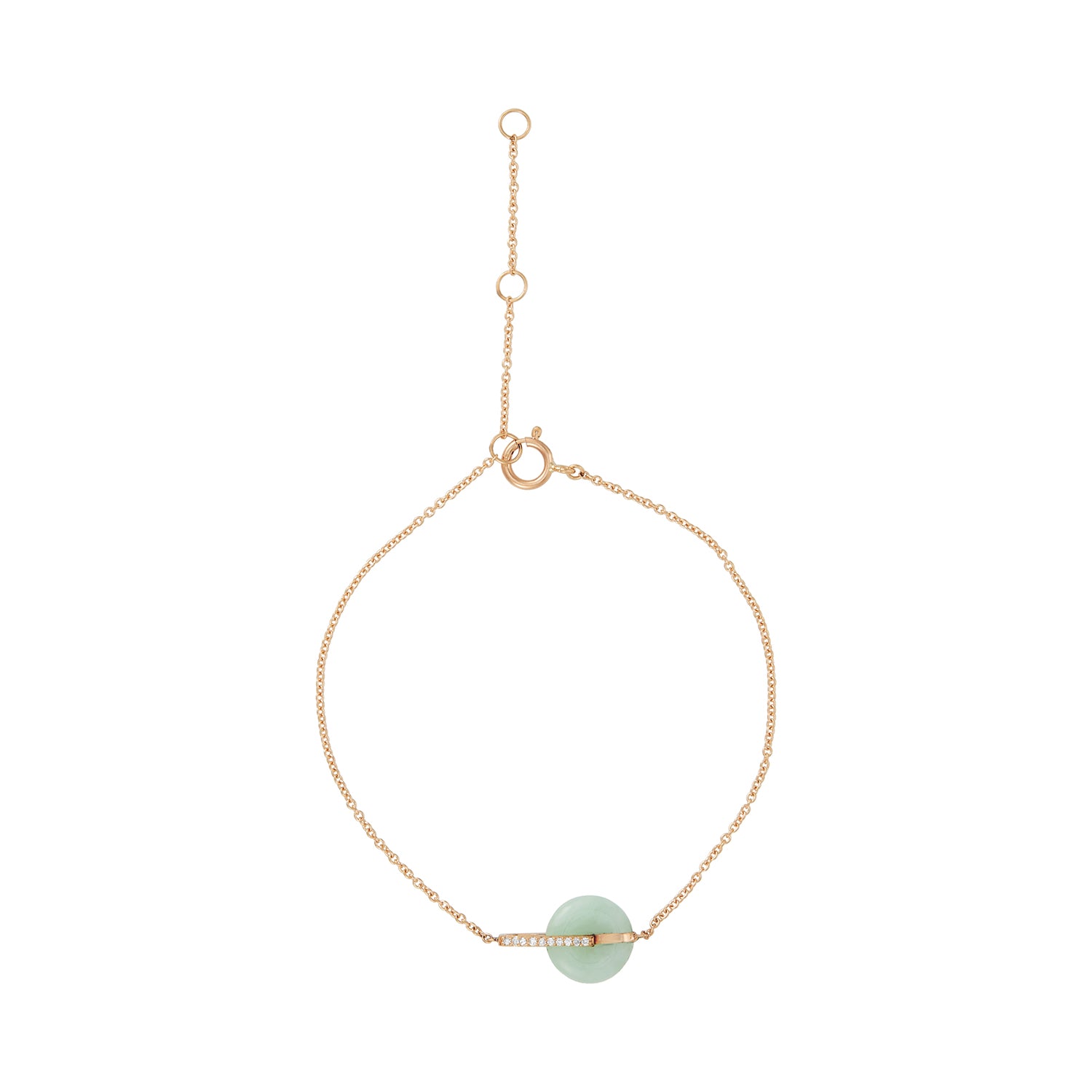 Diamond Bar Donut Bracelet 14K Or Sterling Silver