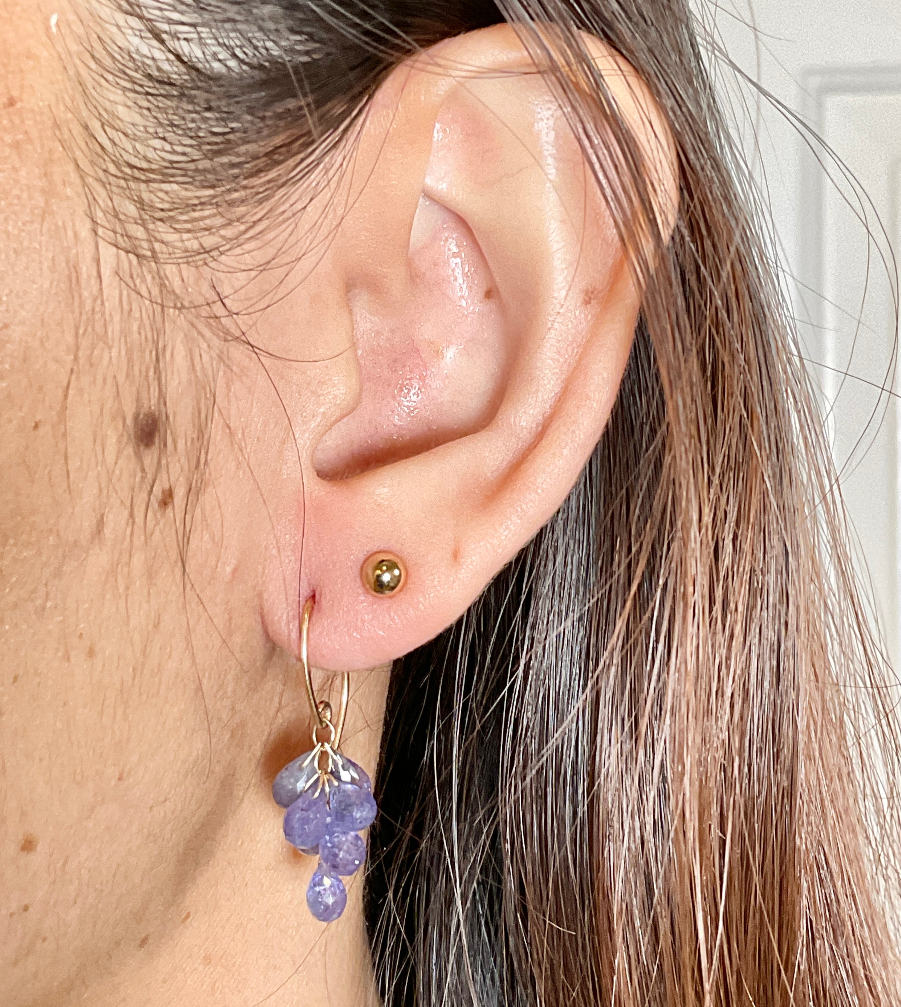 Tanzanite Cluster earrings