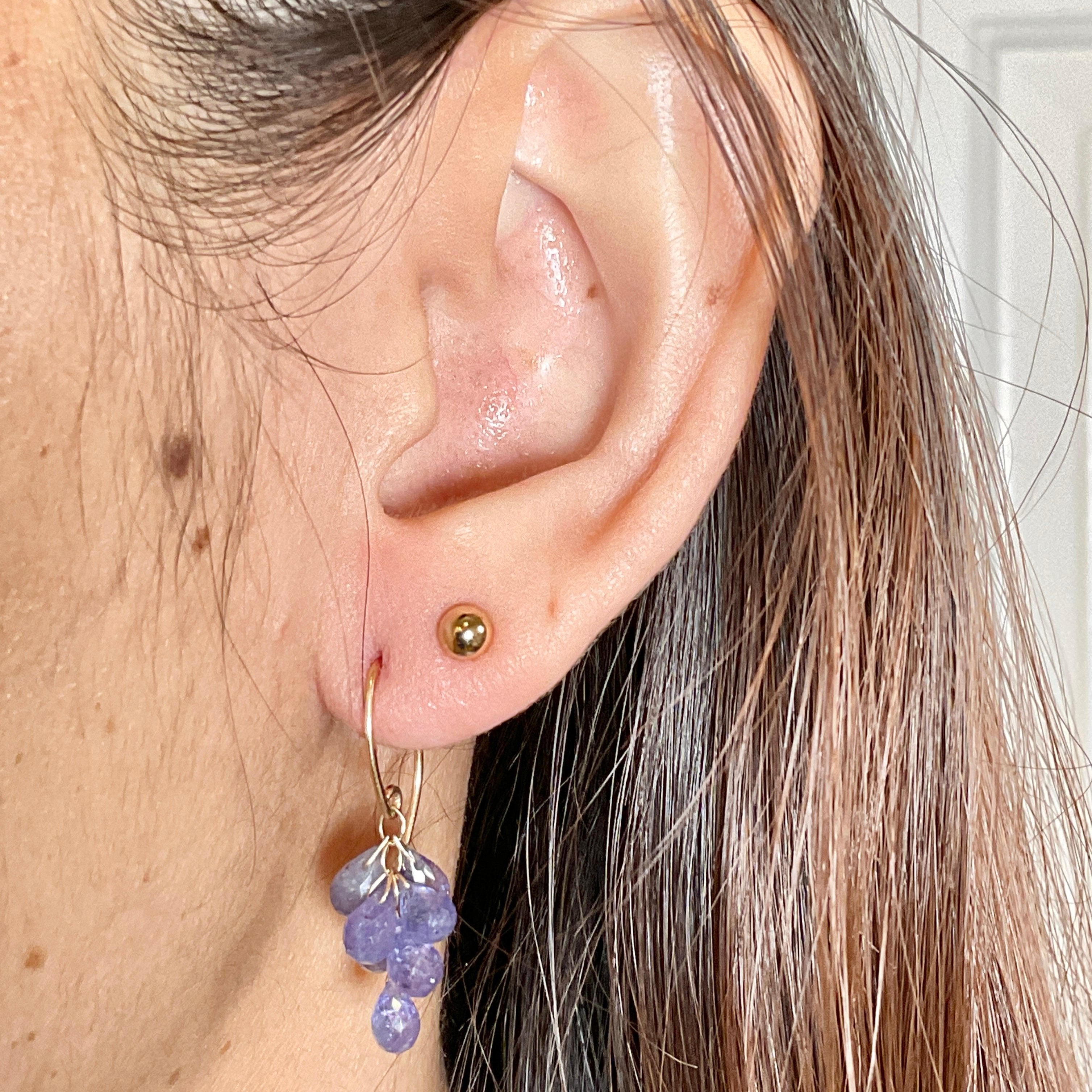 Tanzanite Cluster earrings