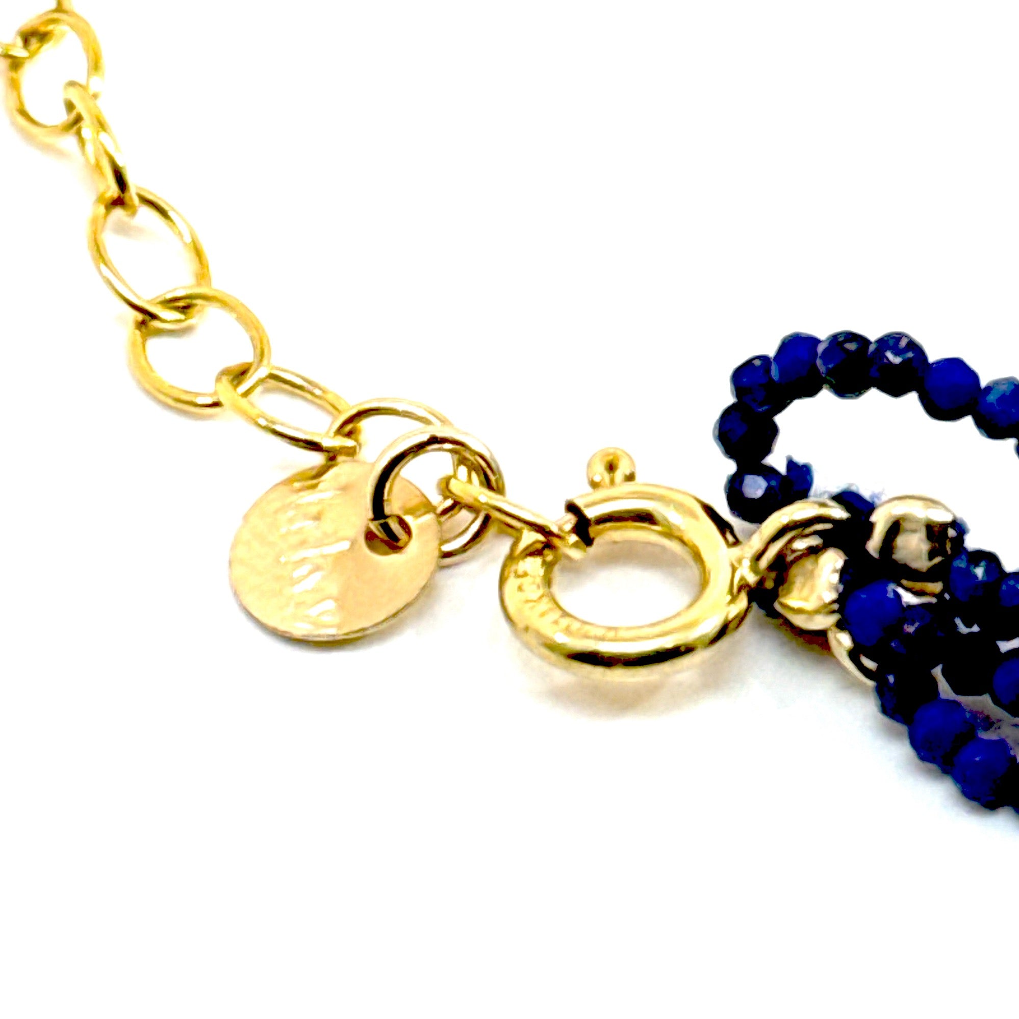 Half Moon Multi strands Bracelet - Lapis