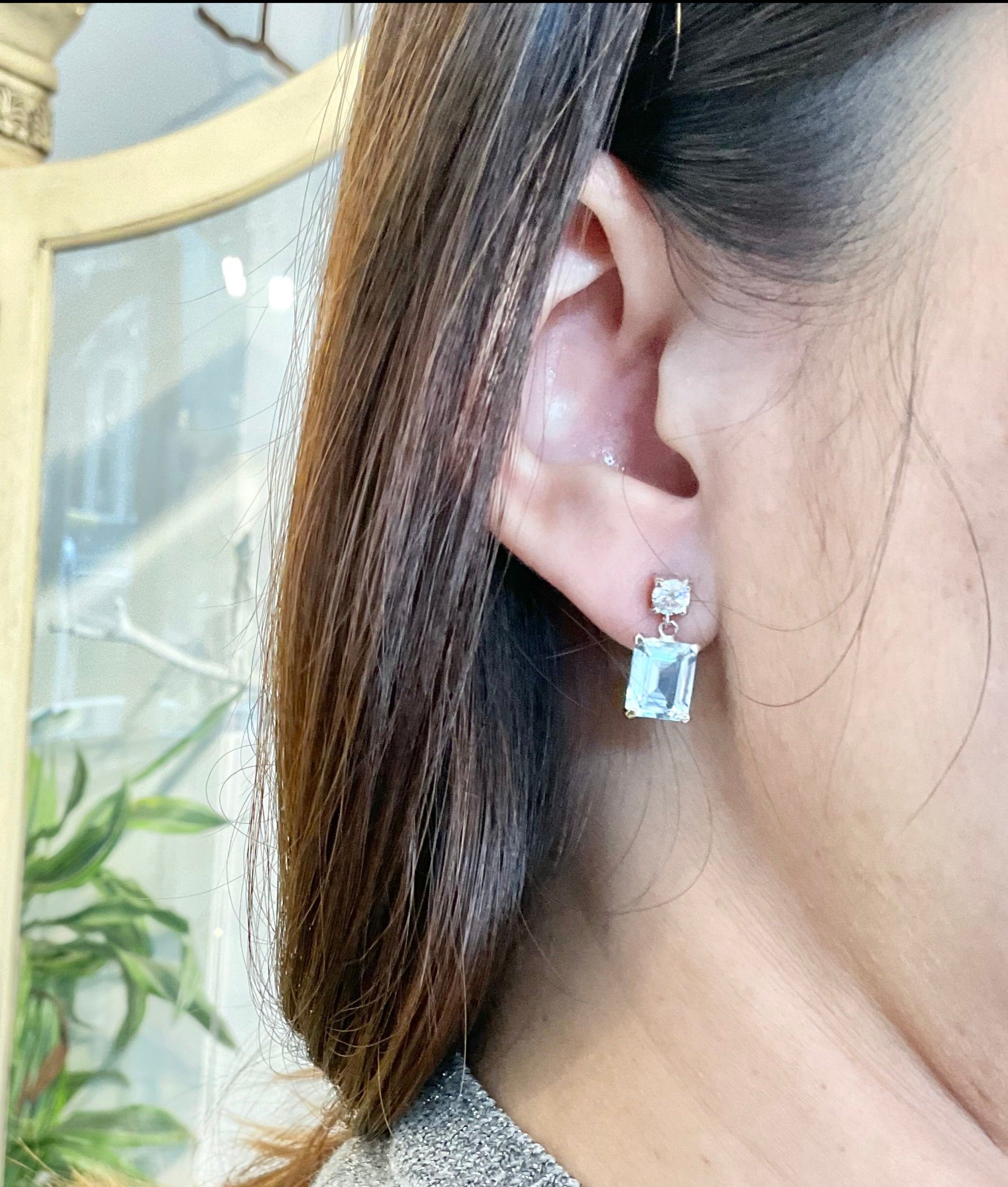 Angie Aquamarine Earrings in 14k