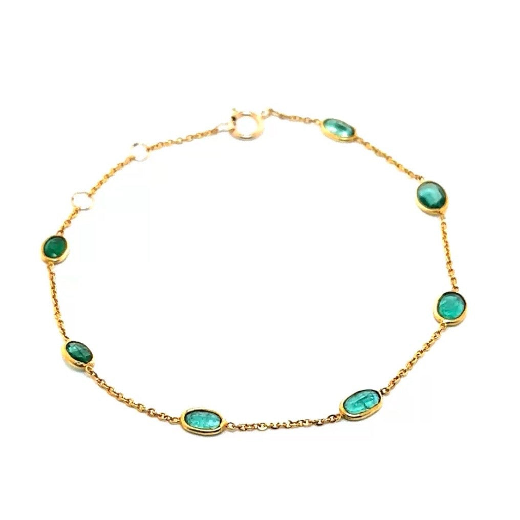 Emerald By The Yard Bracelet In 18K