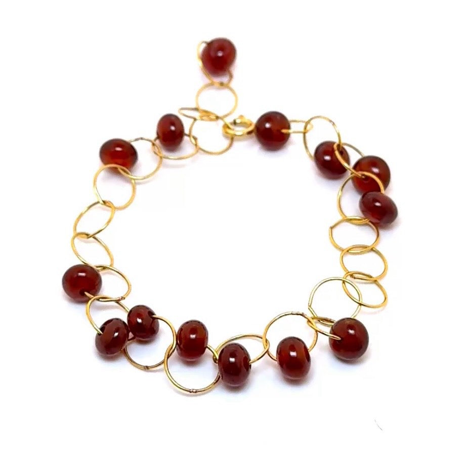 Gem Circle-linked Bracelet