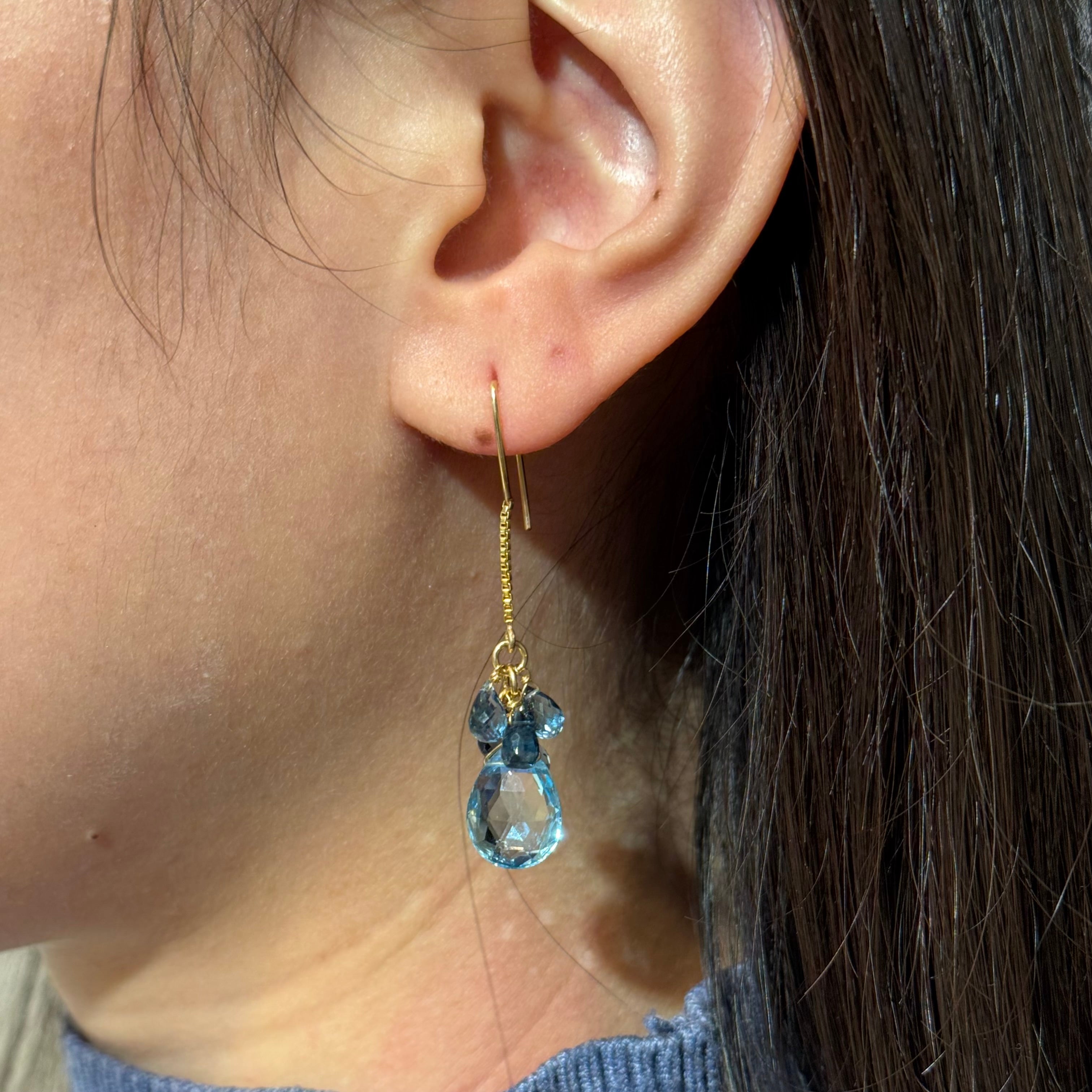 London Blue longevity Earrings