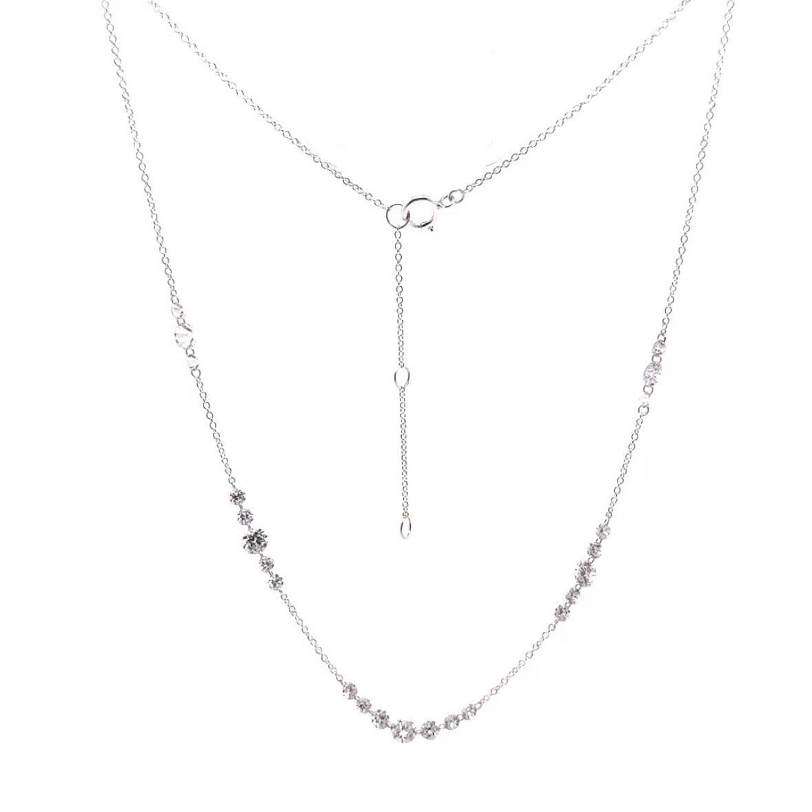 Lab-Grown Diamond Floating Section Necklace