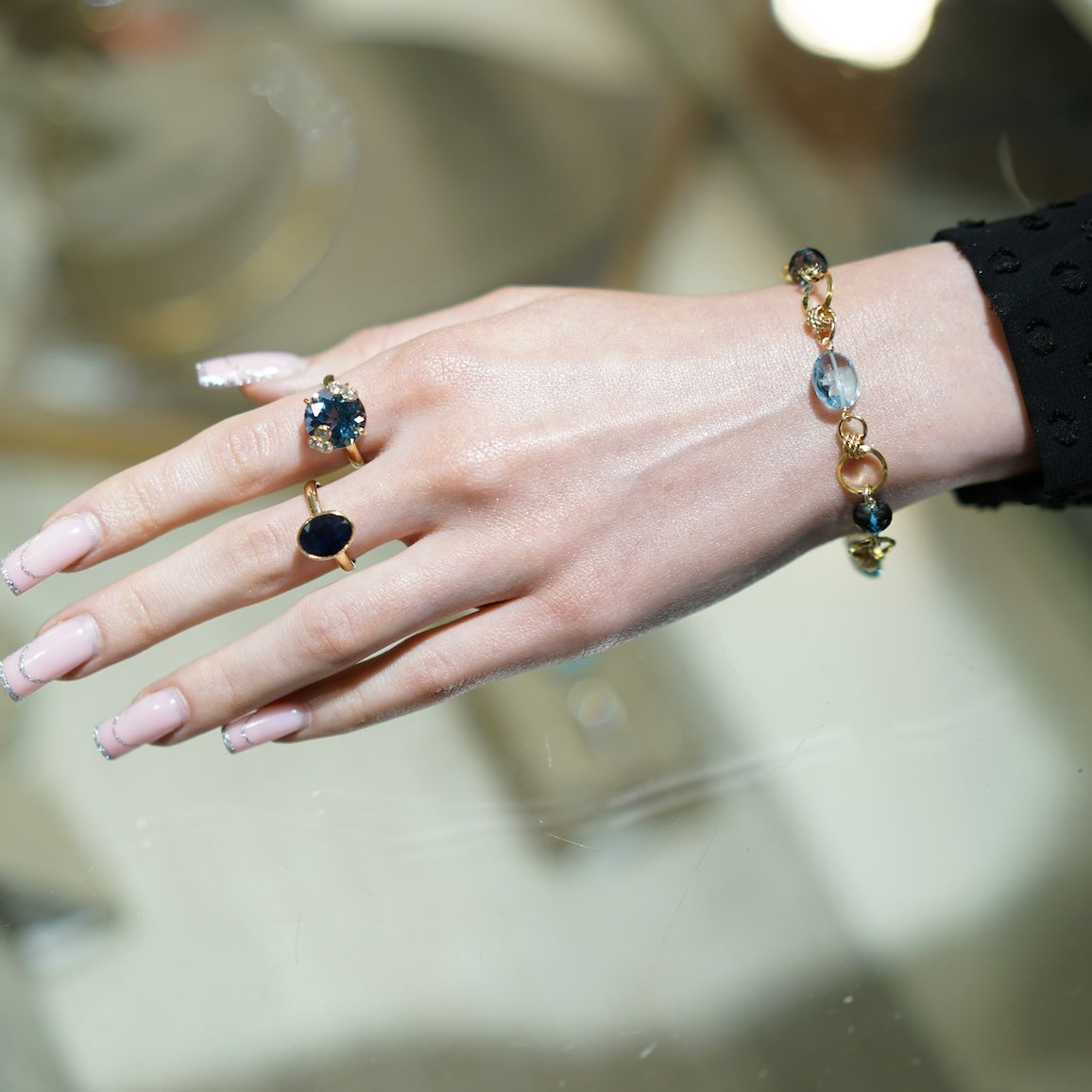 Cynthia London Blue Topaz Ring 14K