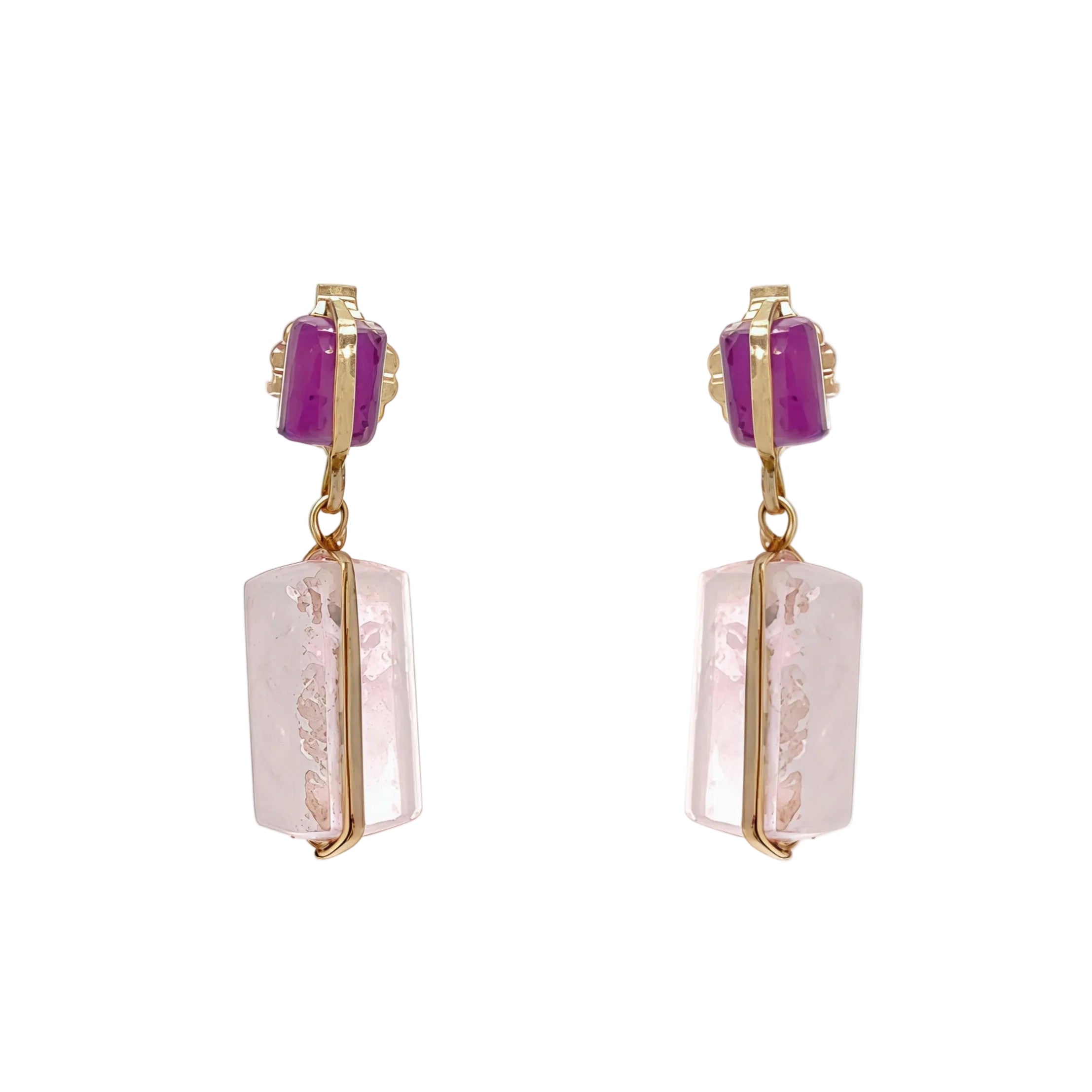 Double Wired Tubular Drop Post Earrings