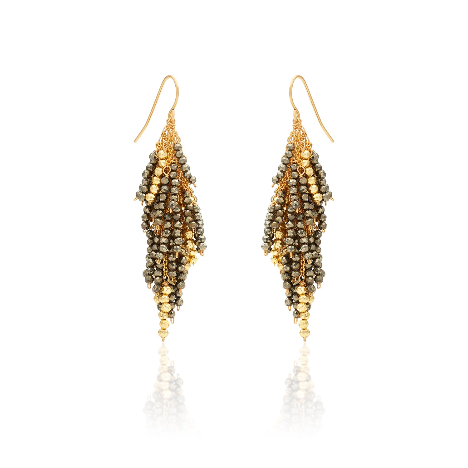 Firecracker Earrings - Mixed Golden Pyrite
