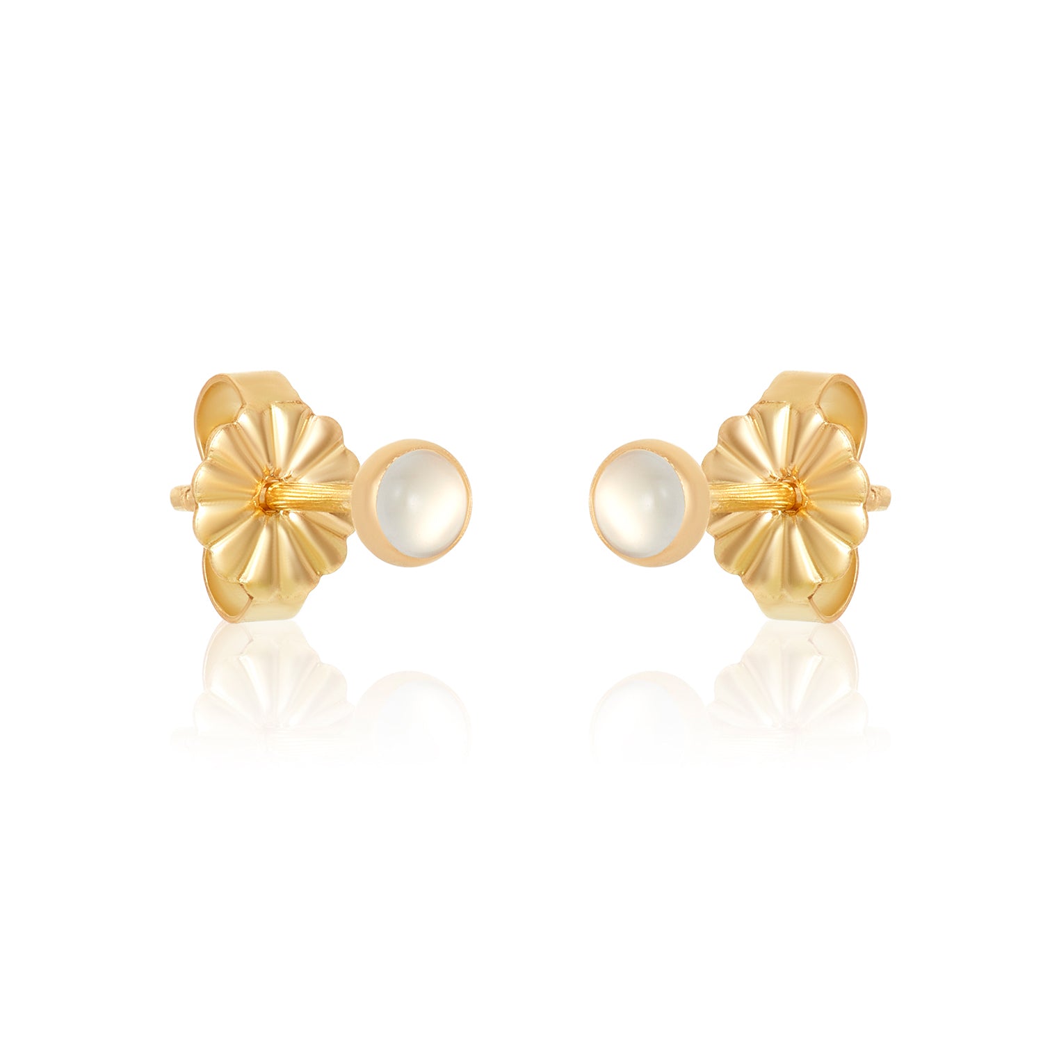Petite Garnet Or Moonstone Studs
