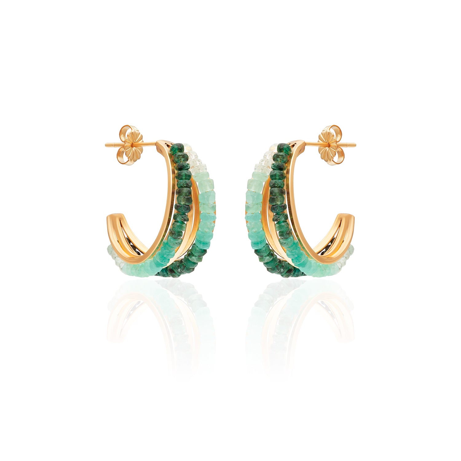 Mia Earrings - Emerald