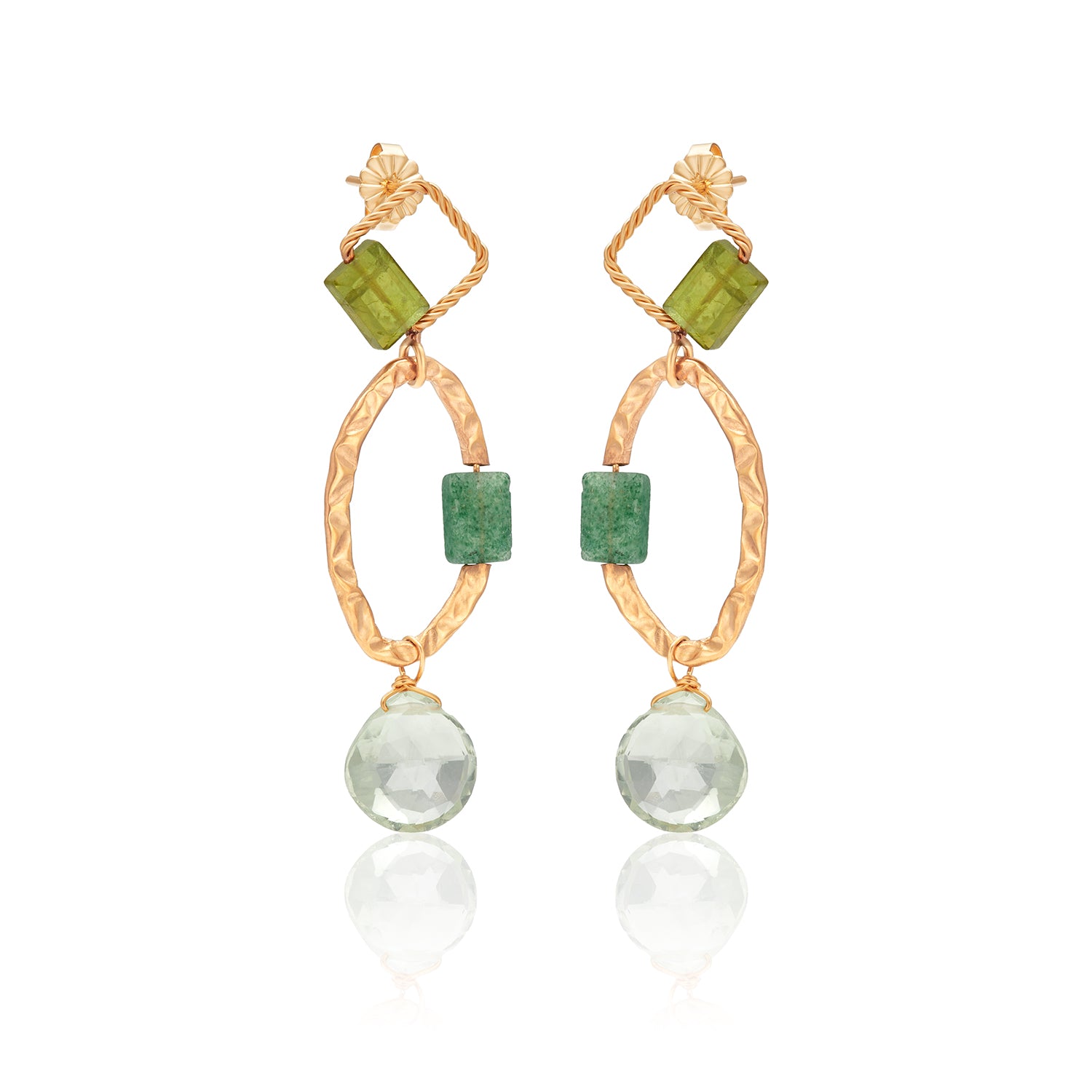 Fracture Grace Geometric Link Earrings