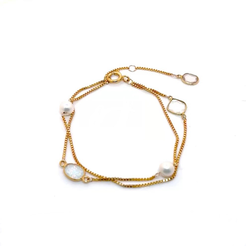 Power Three Opal Double Strand Bracelet