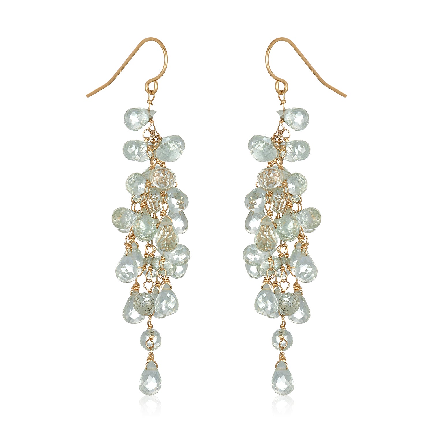 Fanny Green Amethyst Clusters Earrings