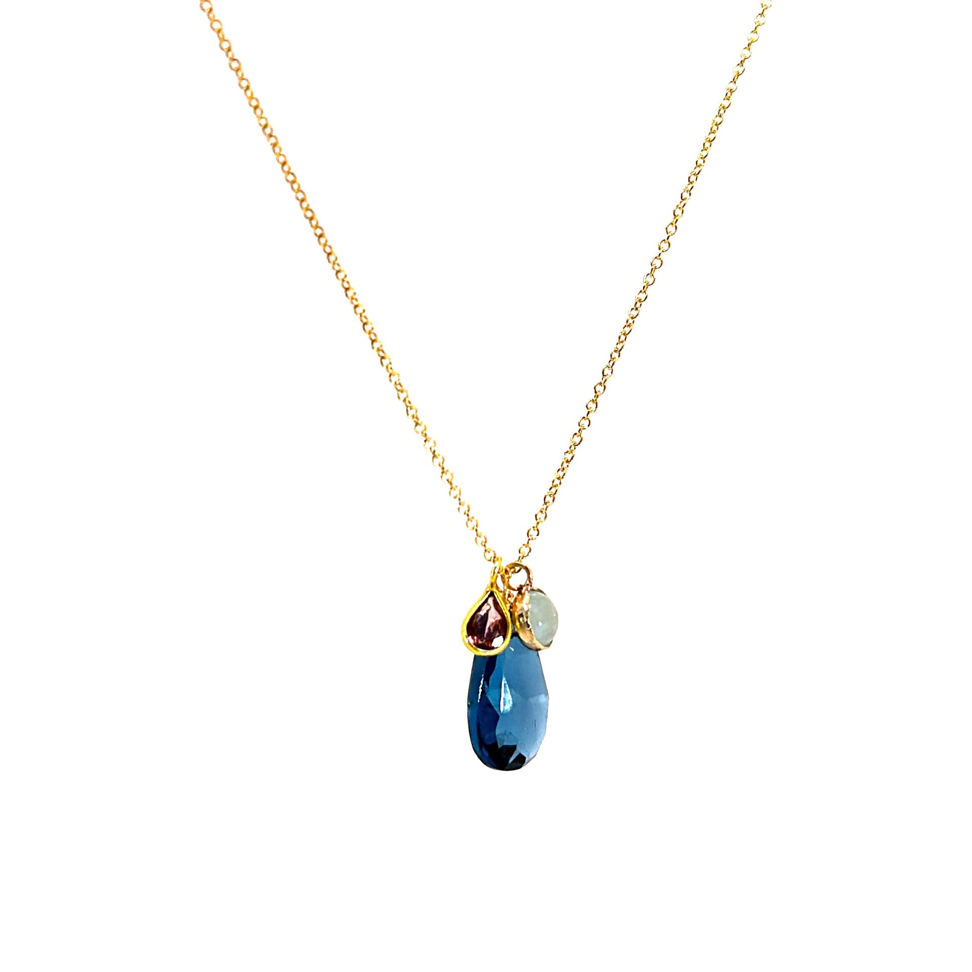 Trio London Blue Charm Necklace