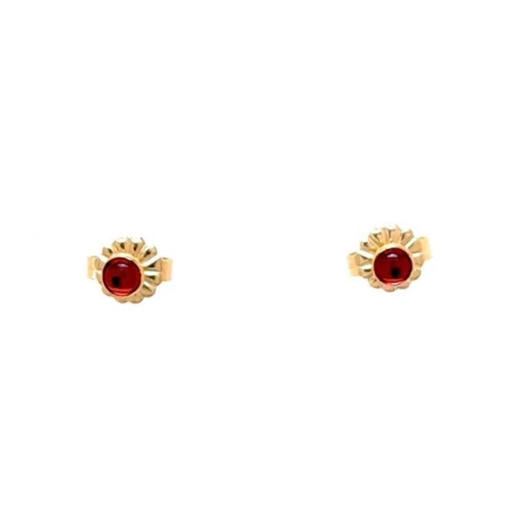 Petite Garnet Or Moonstone Studs
