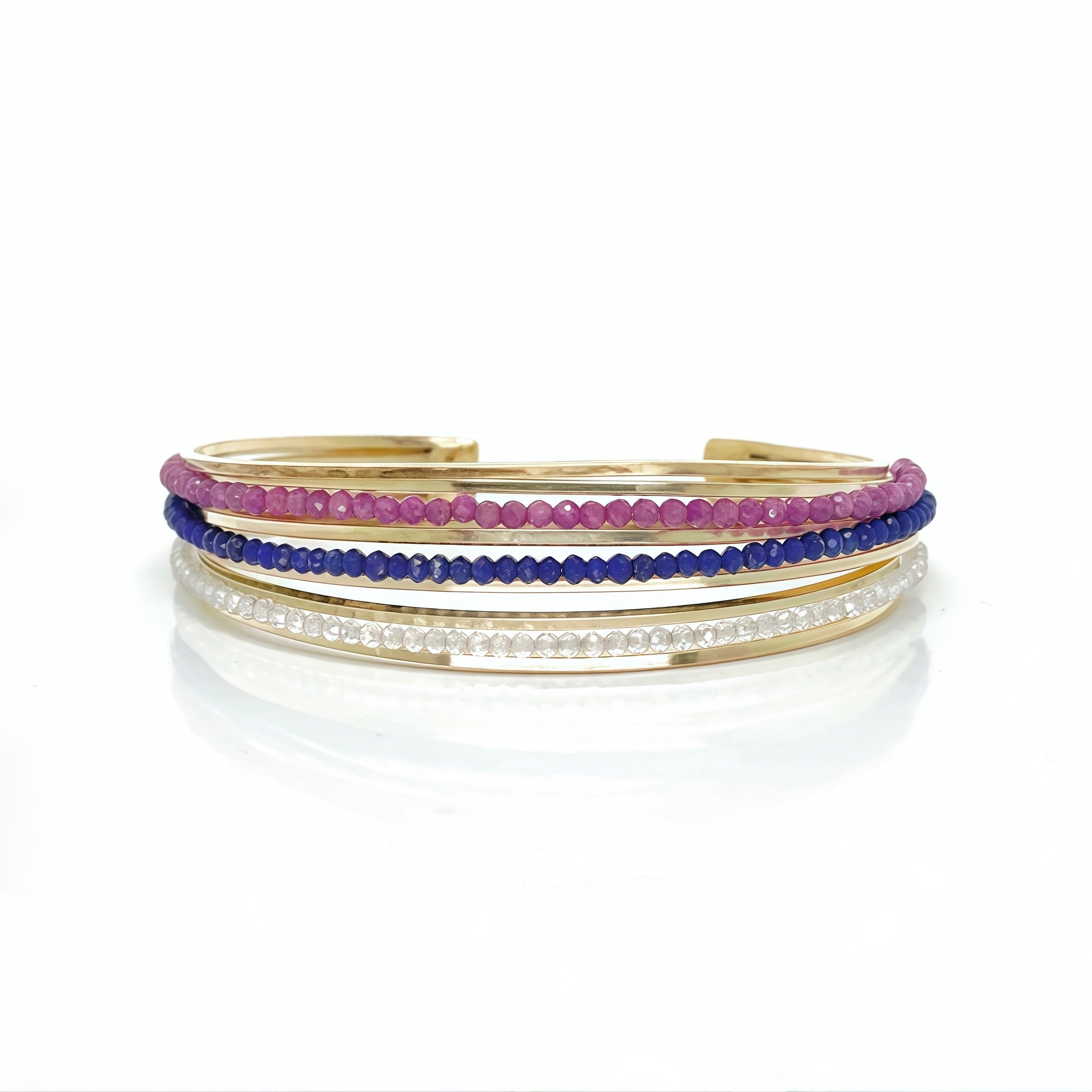 Mia America Multi Hoops Open End Bracelet