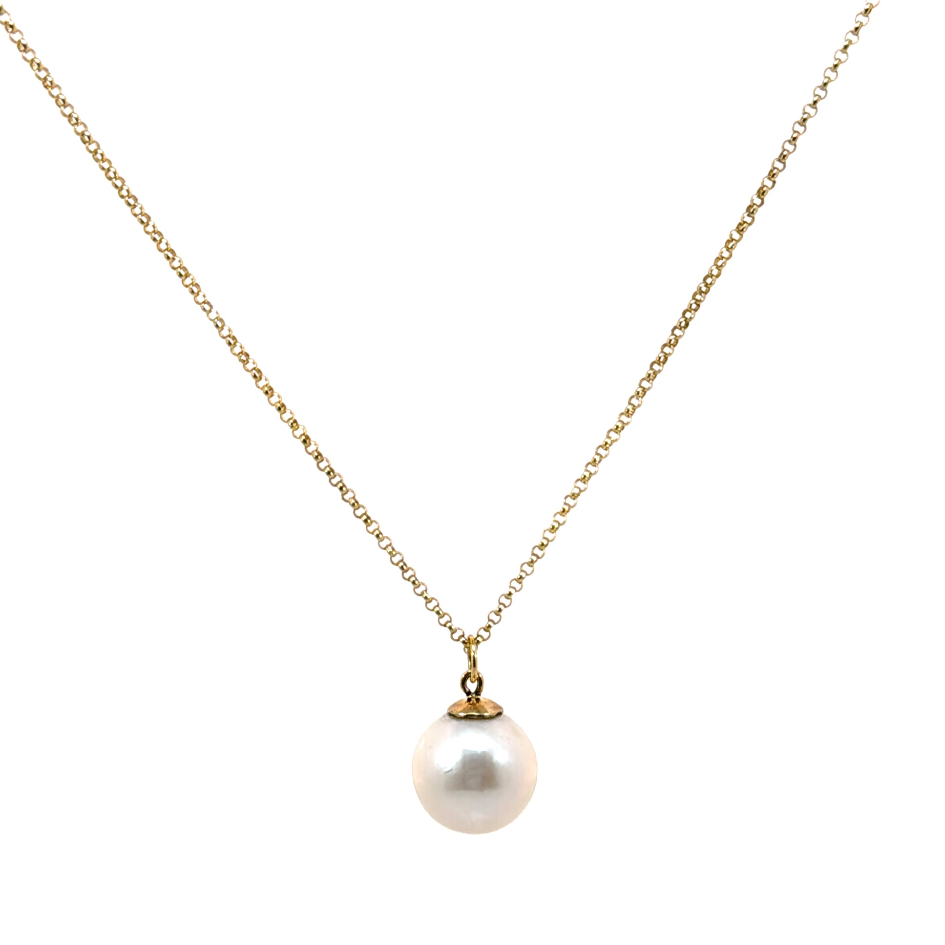 Pearl Pendant Necklace In 14k
