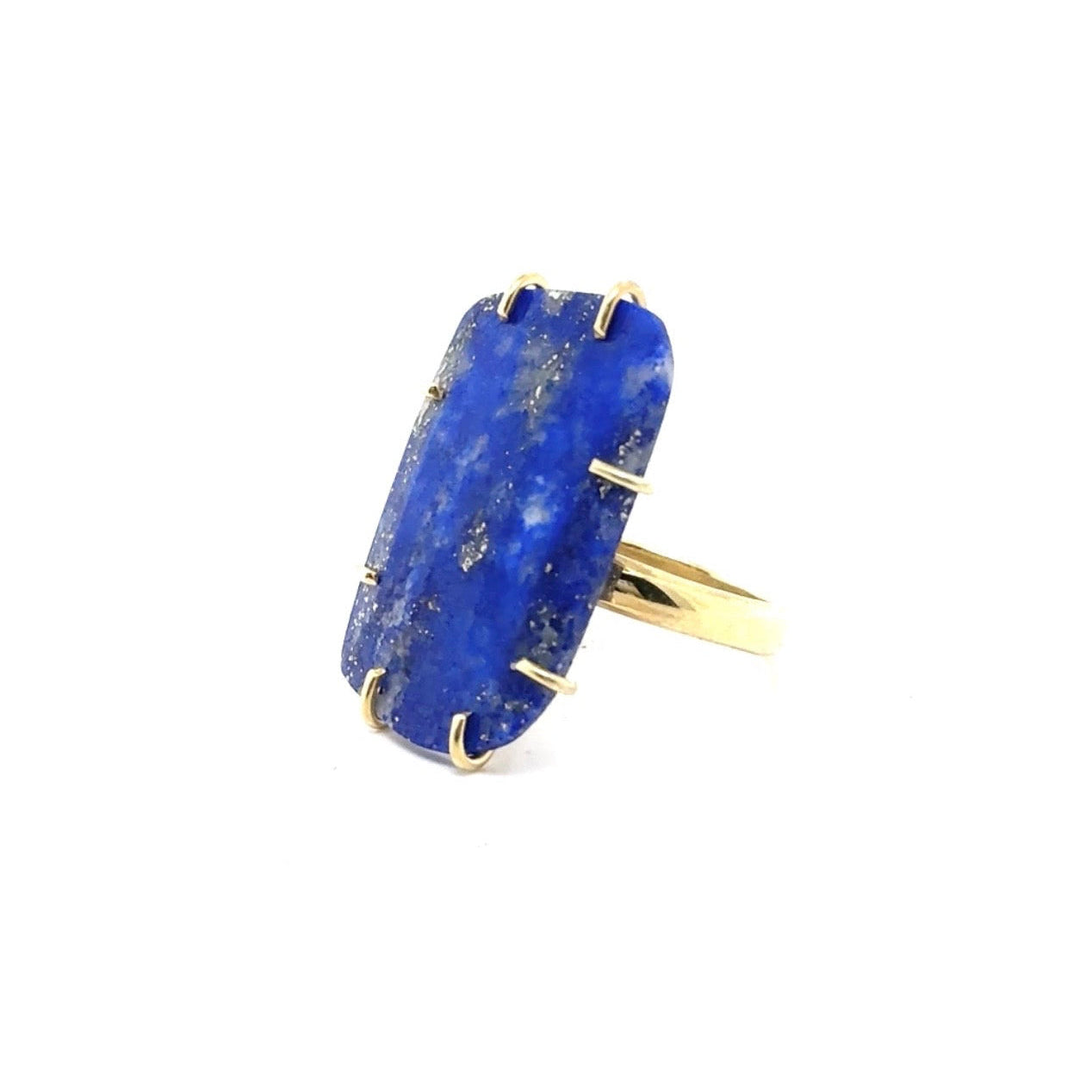 Grande Off shaped Gem Vermeil Gold Ring