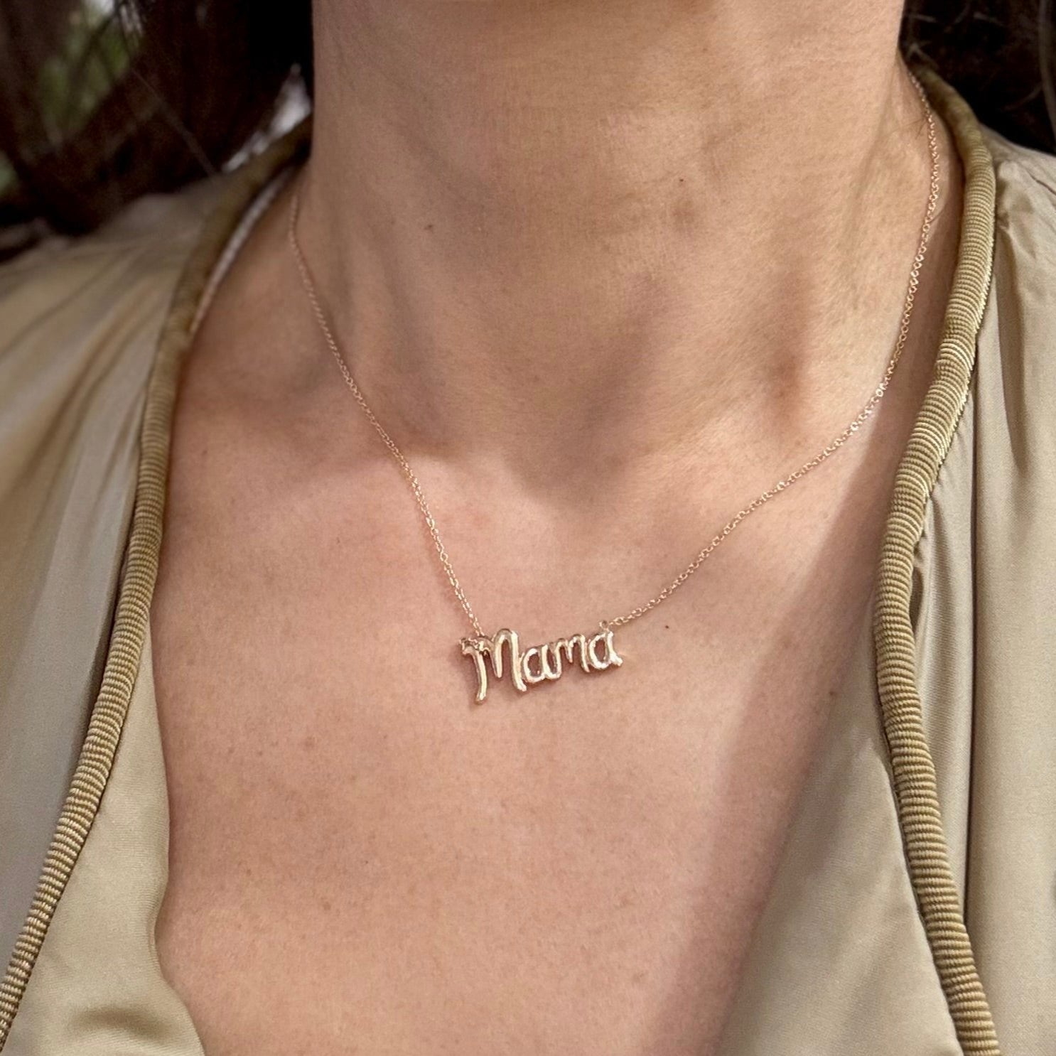 Mama Necklace In 14k