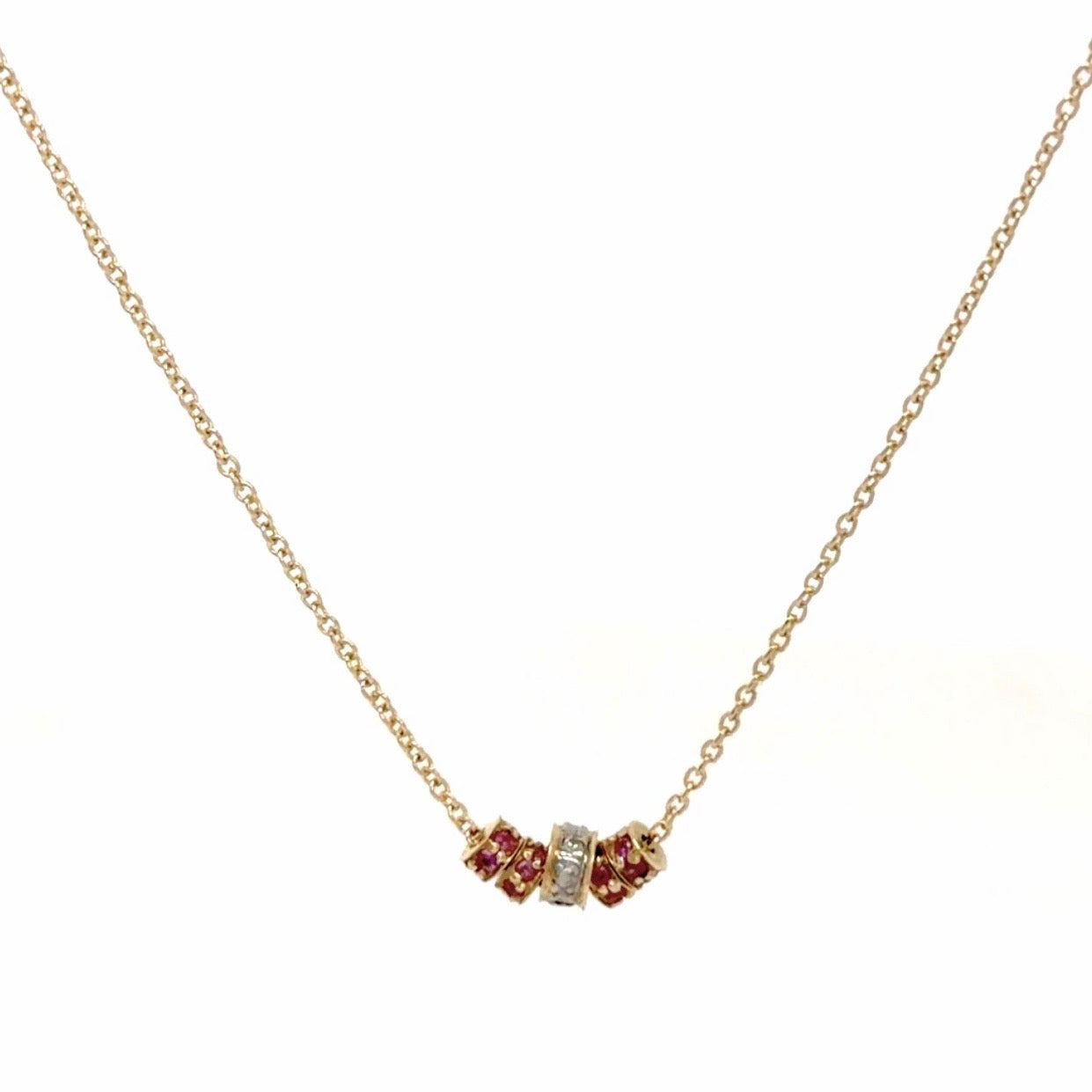 Pink Sapphire and Diamond Big Dipper-14k