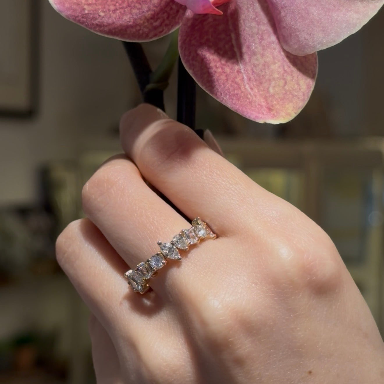 Multishape Eternity Lab-grown Diamond Ring -14k