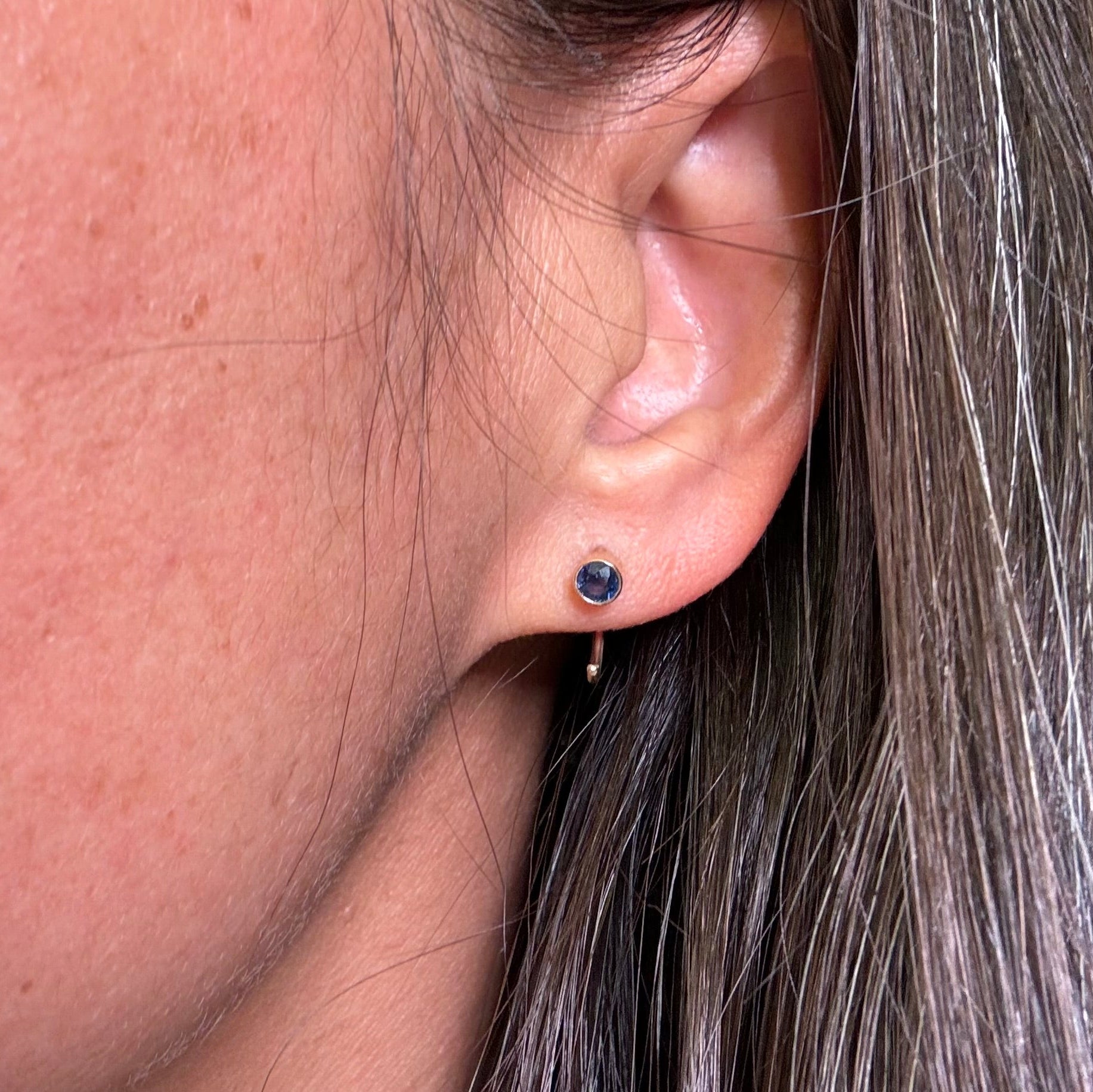 Gem Hugger Earrings in 14k