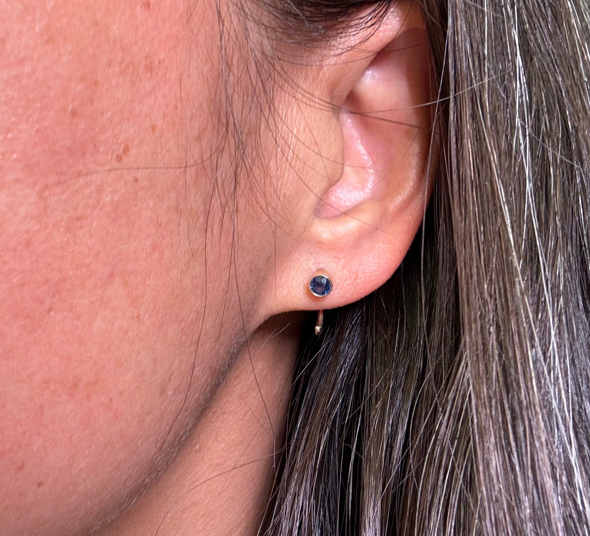 Gem Hugger Earrings in 14k