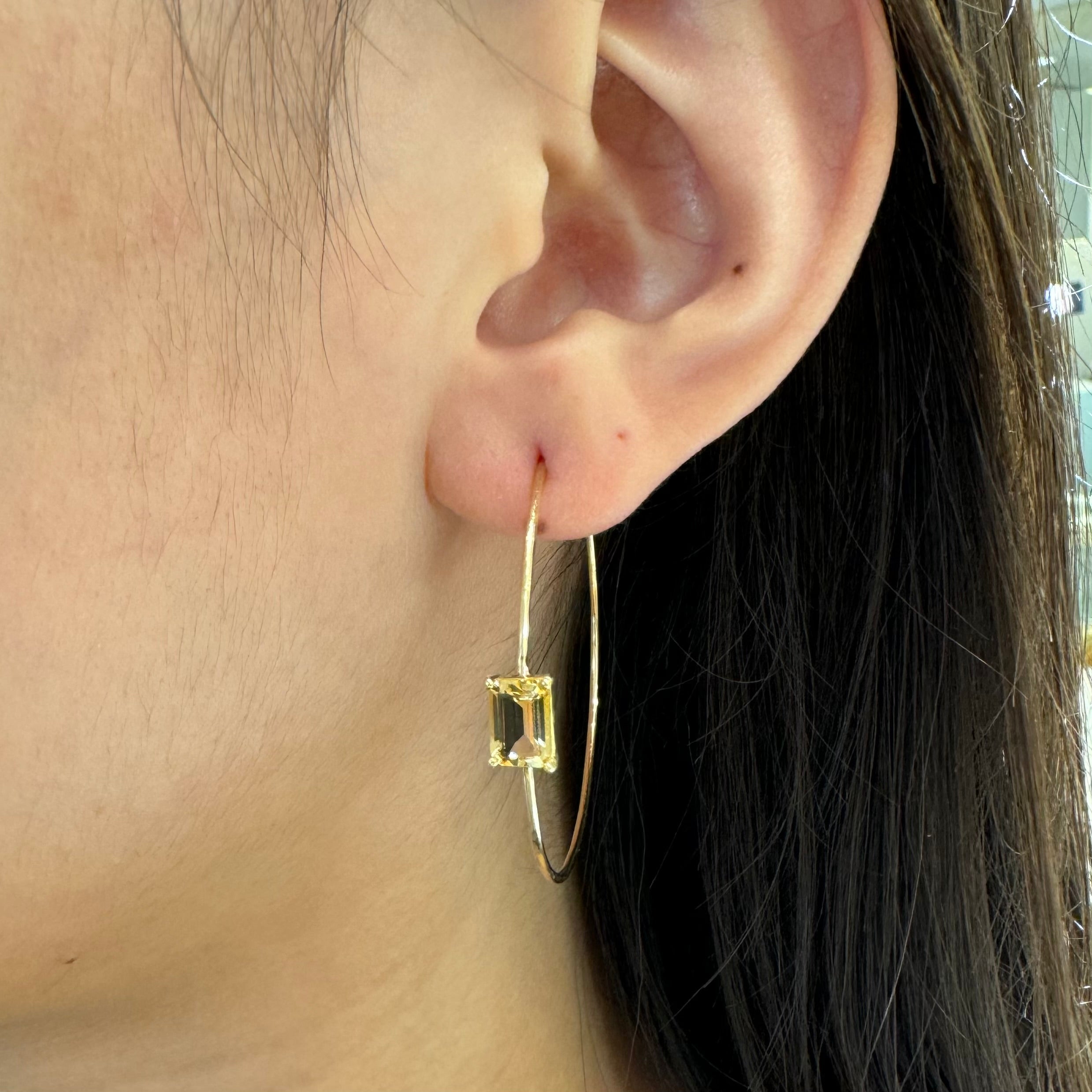 Gem Hoops Earrings