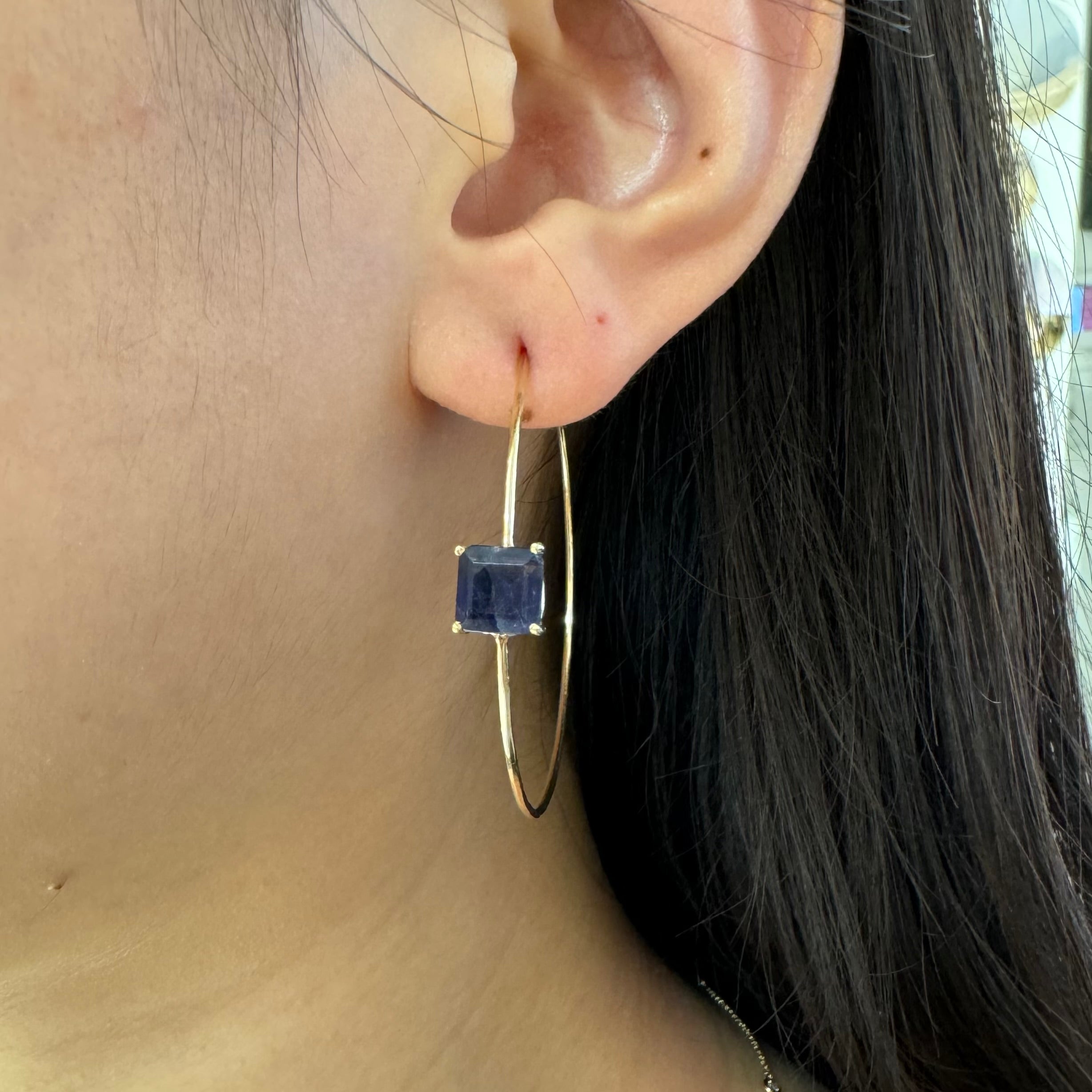 Gem Hoops Earrings