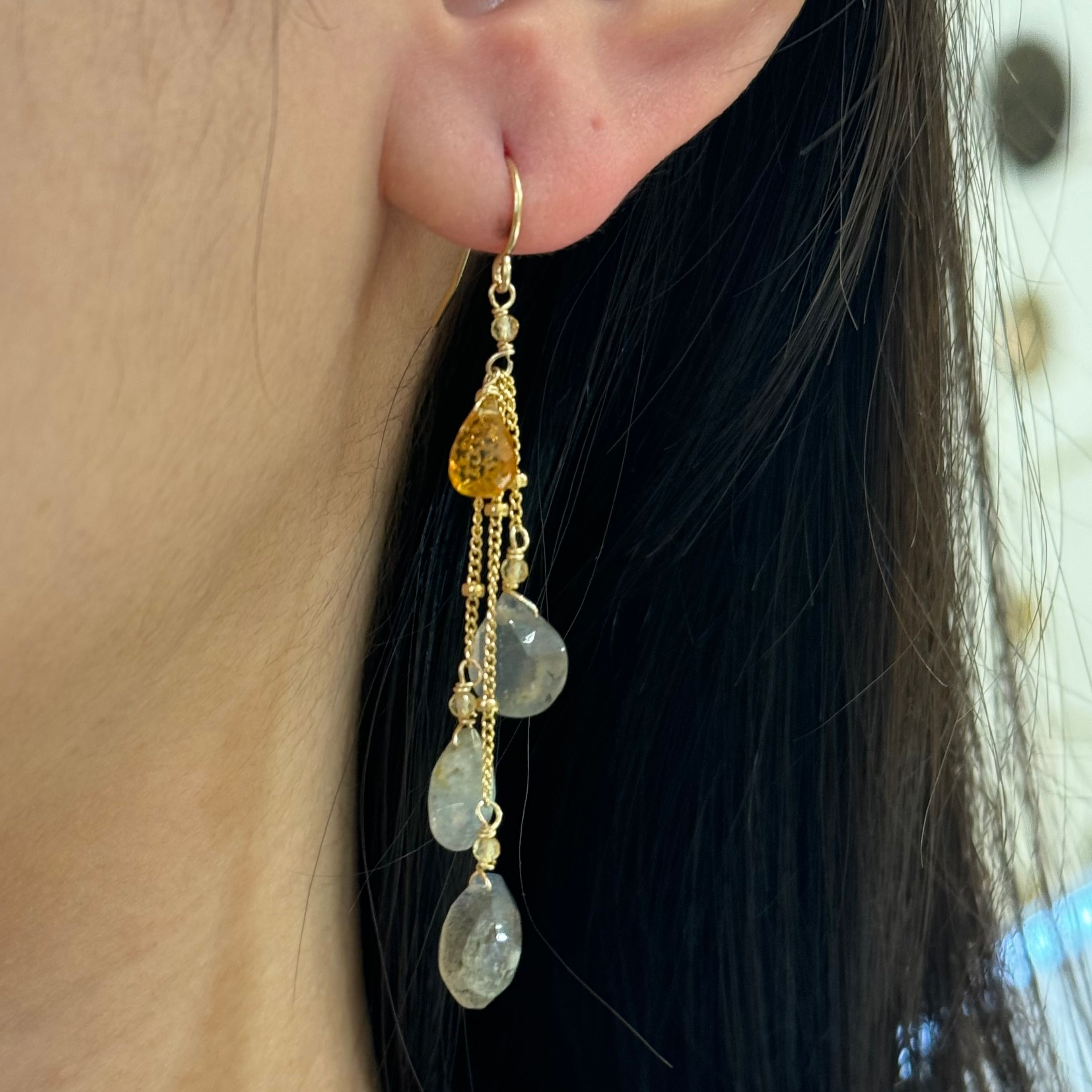 Waterfall Gem Drop Earrings