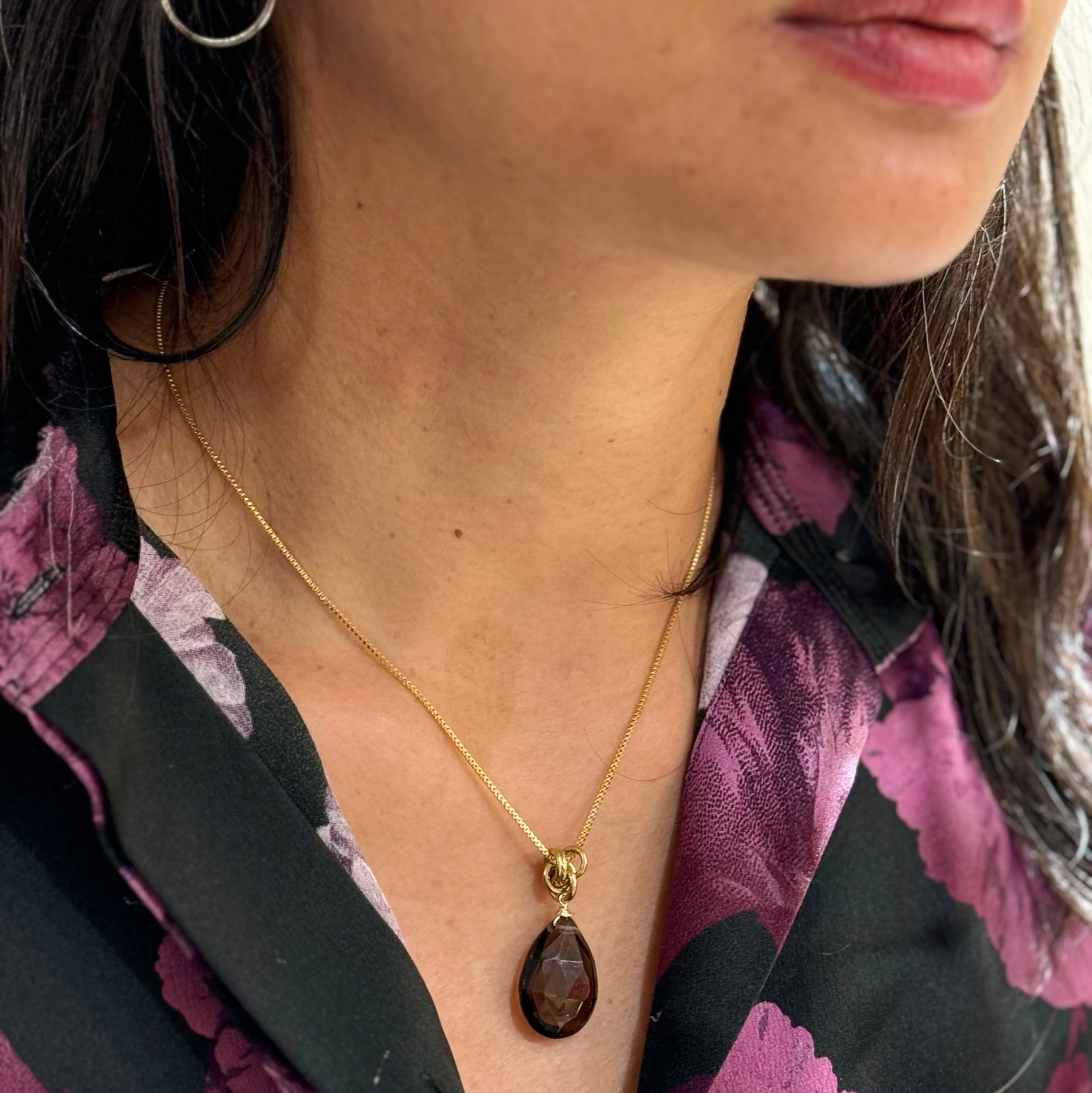 Knotty Smokey Quartz Necklace