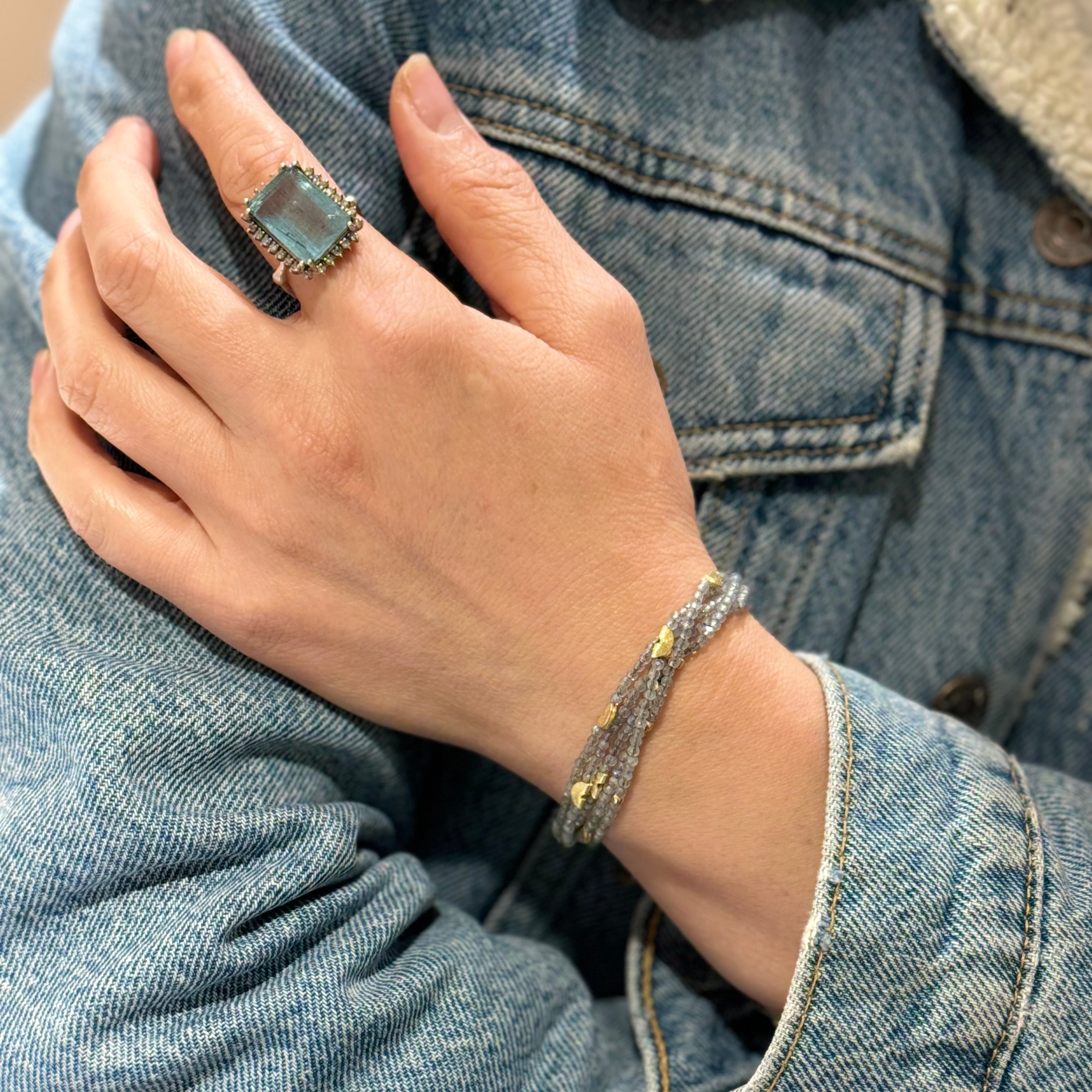 Half Moon Multi Strands Bracelet - Labradorite