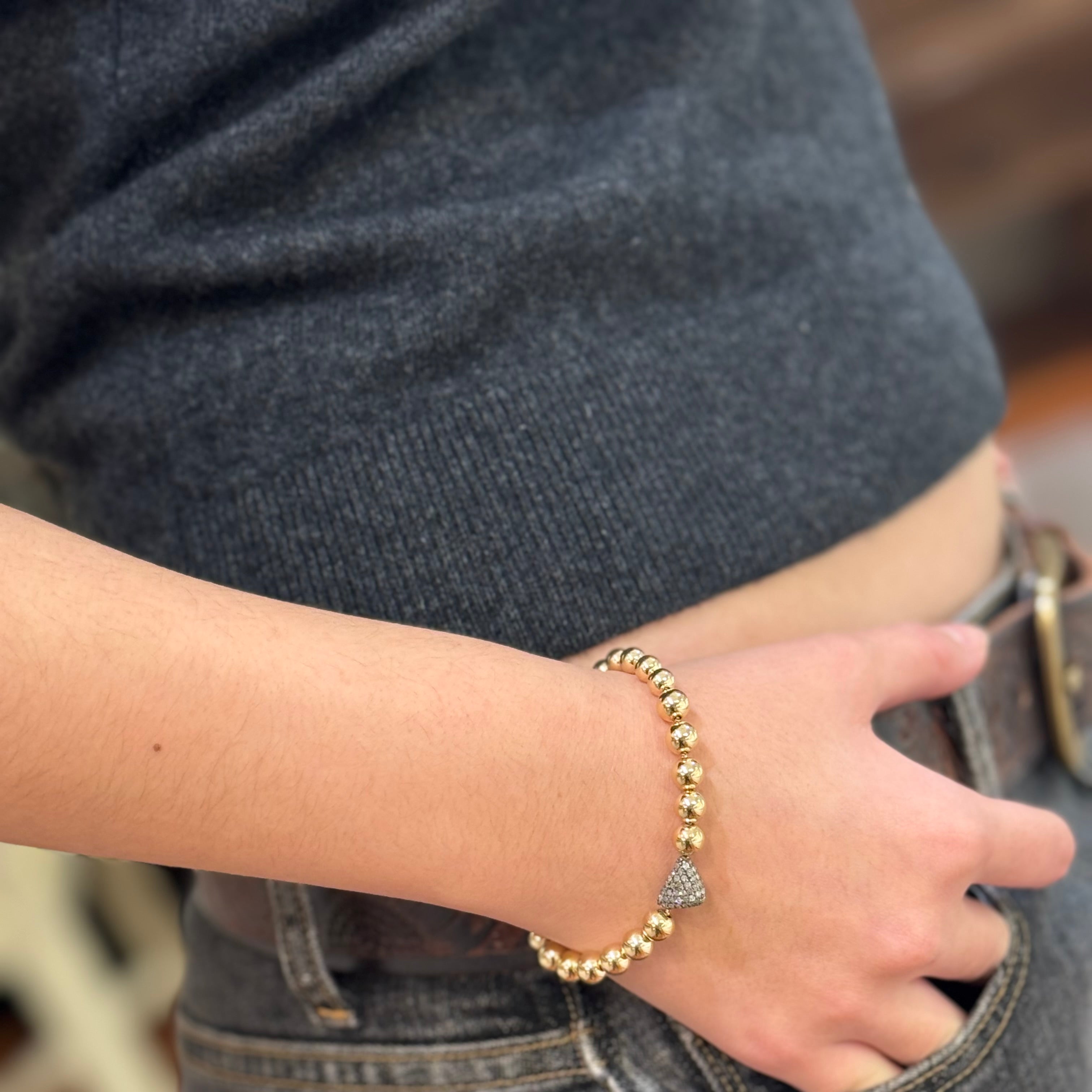 14k Gold Beads Bracelet