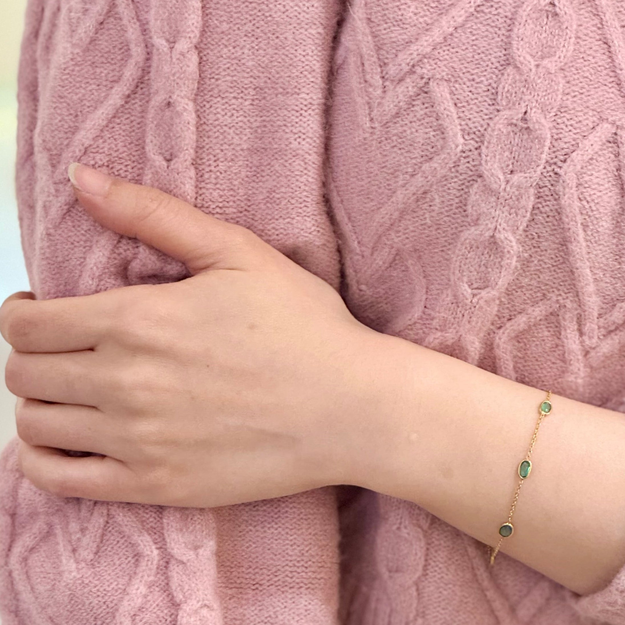 Emerald By The Yard Bracelet In 18K