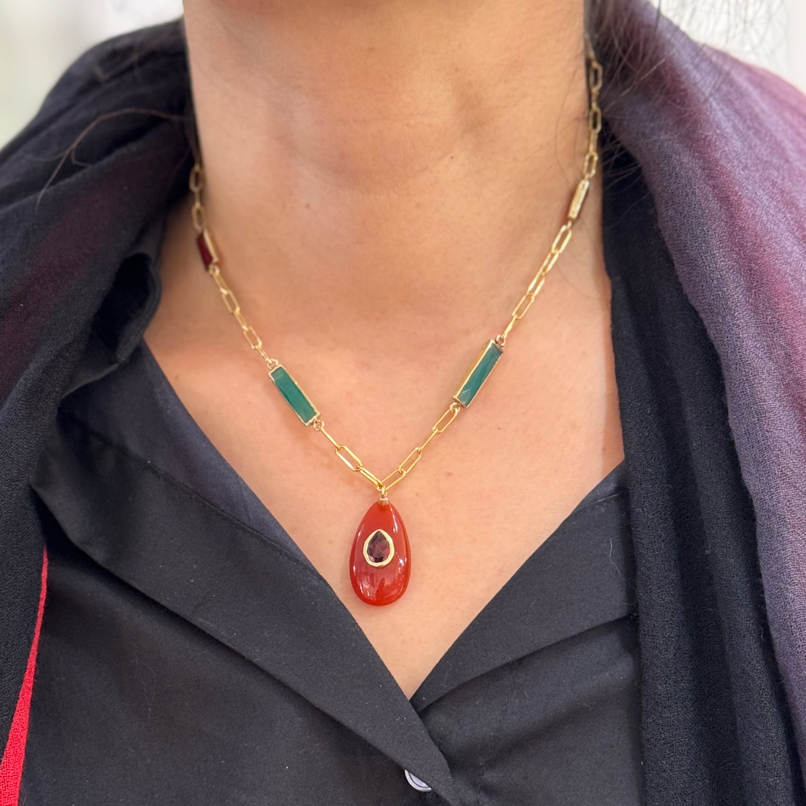 Magic Portal Pendant Paperclip Necklace