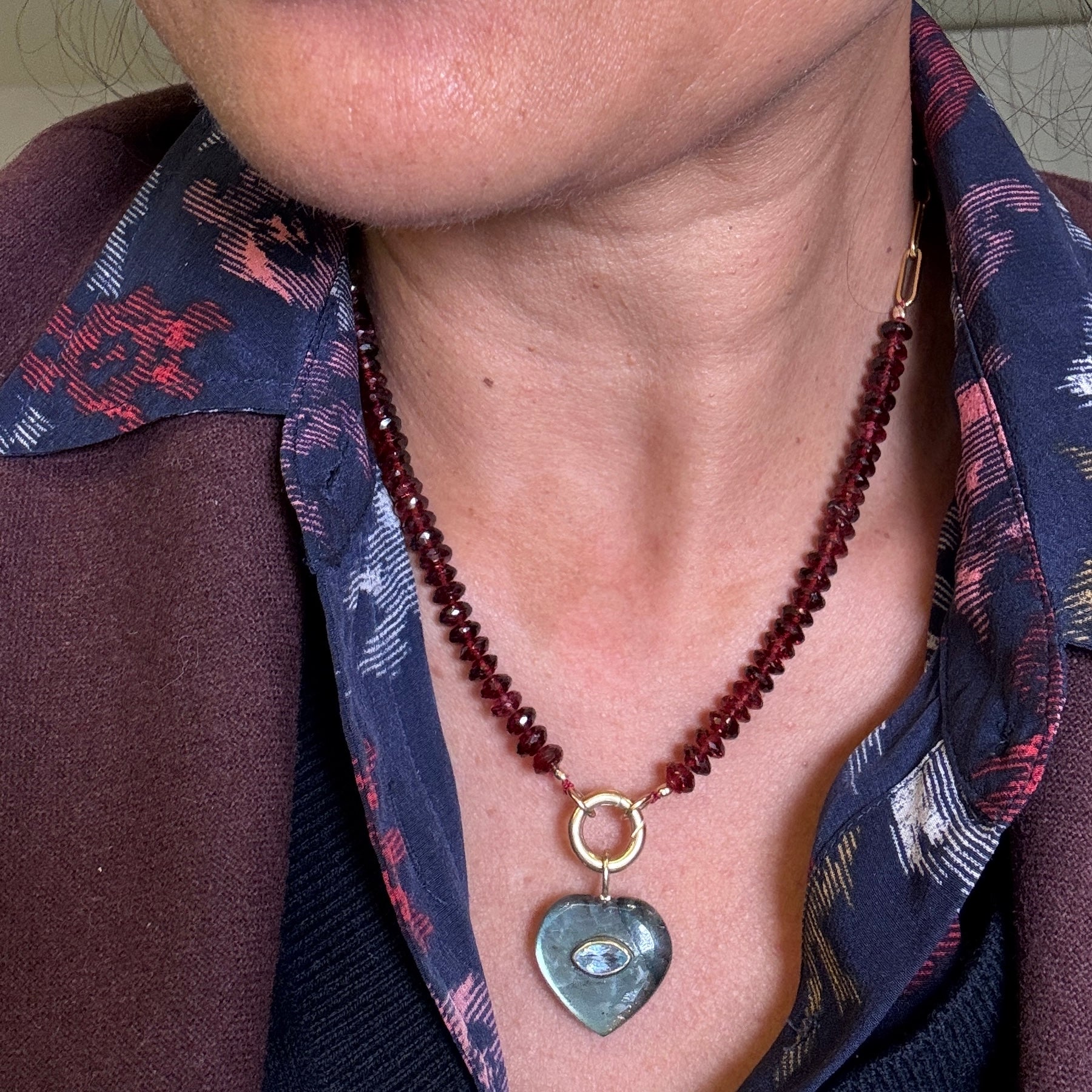 Labradorite Sweet Heart Necklace