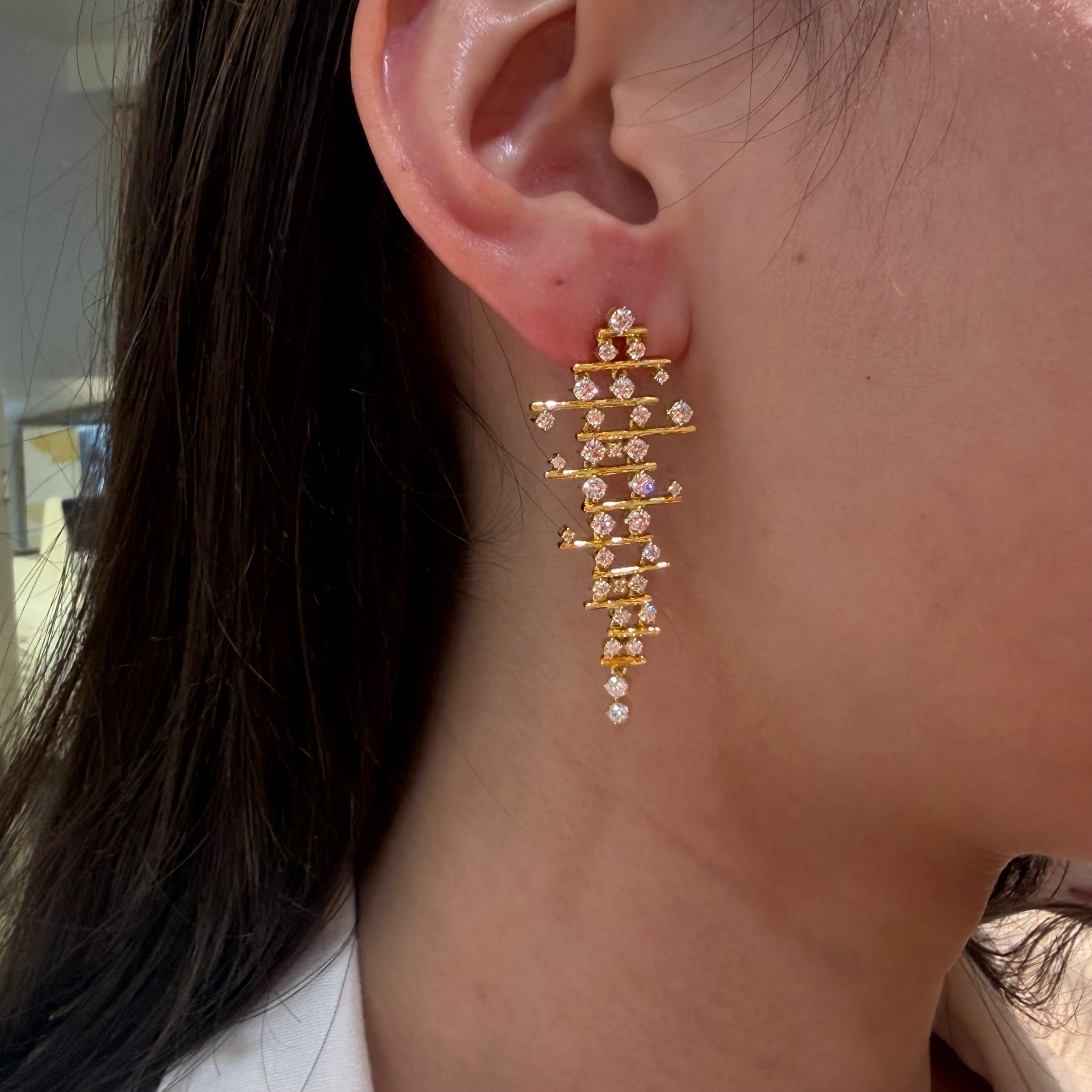 Starfall Lab Grown Diamond Vermeil Earrings