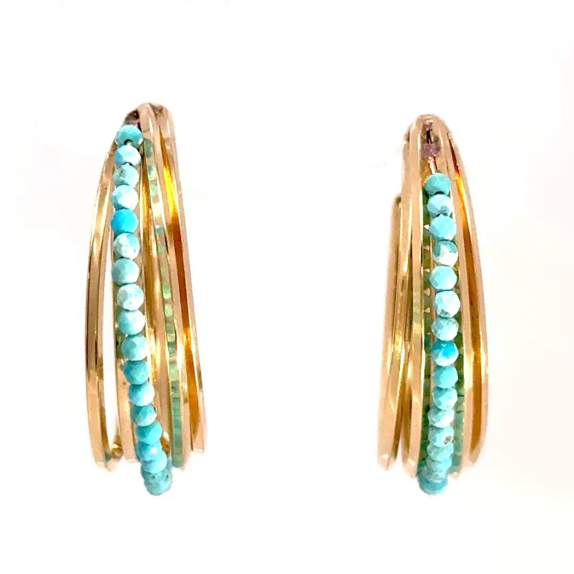 Mia Gem Multi Hoops Earring