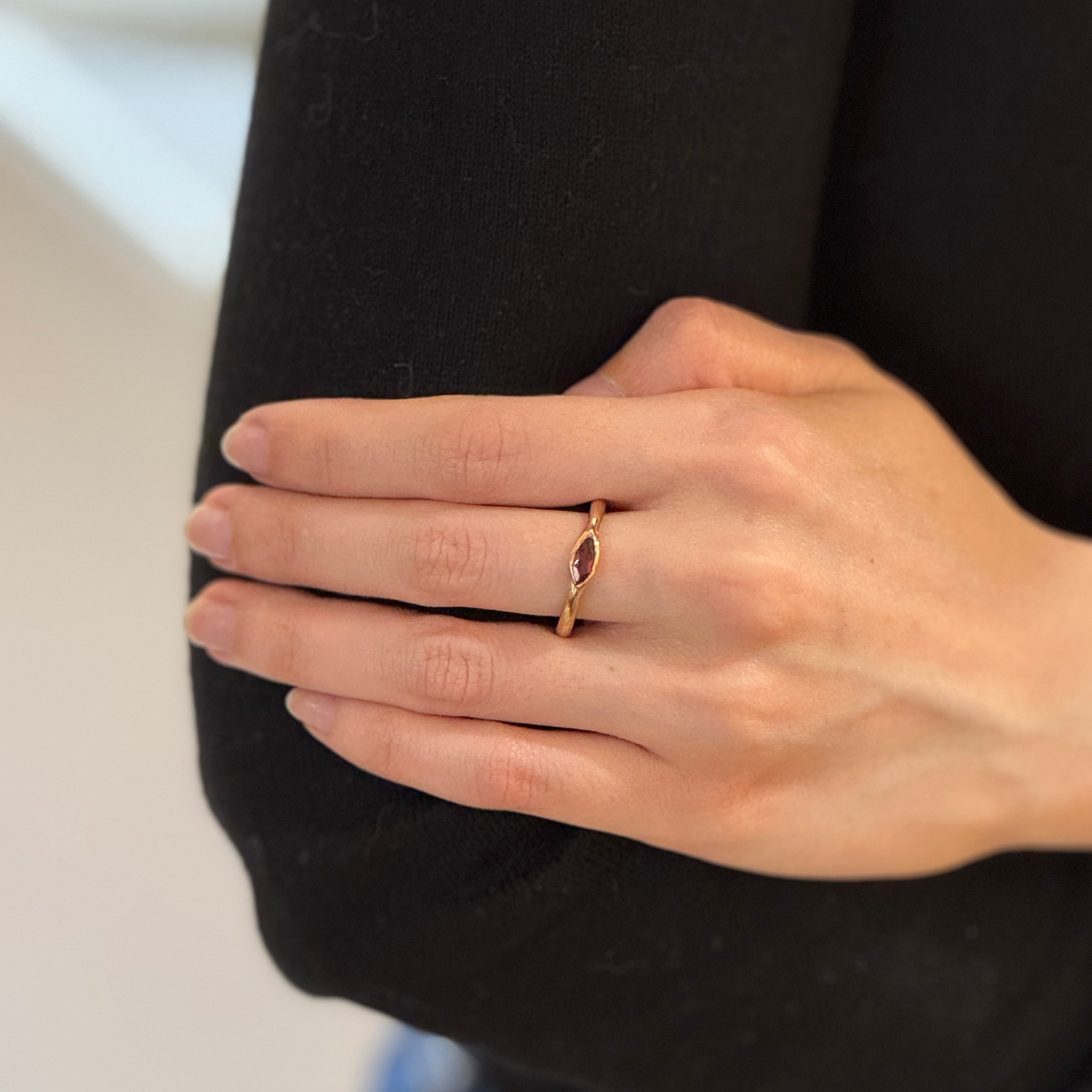 Jodi Peekaboo Marquise Gem Ring-14k