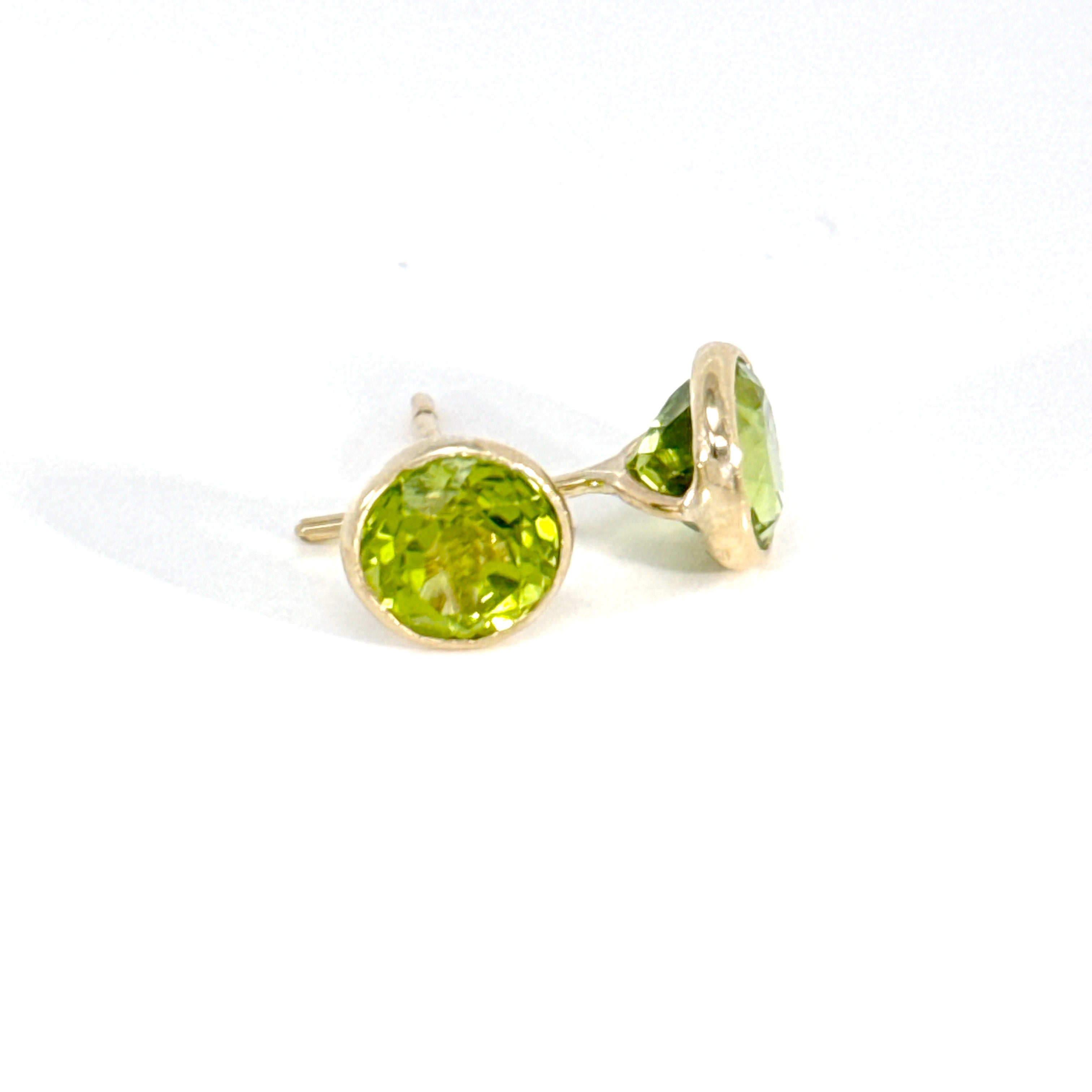 Simply Round Peridot Studs