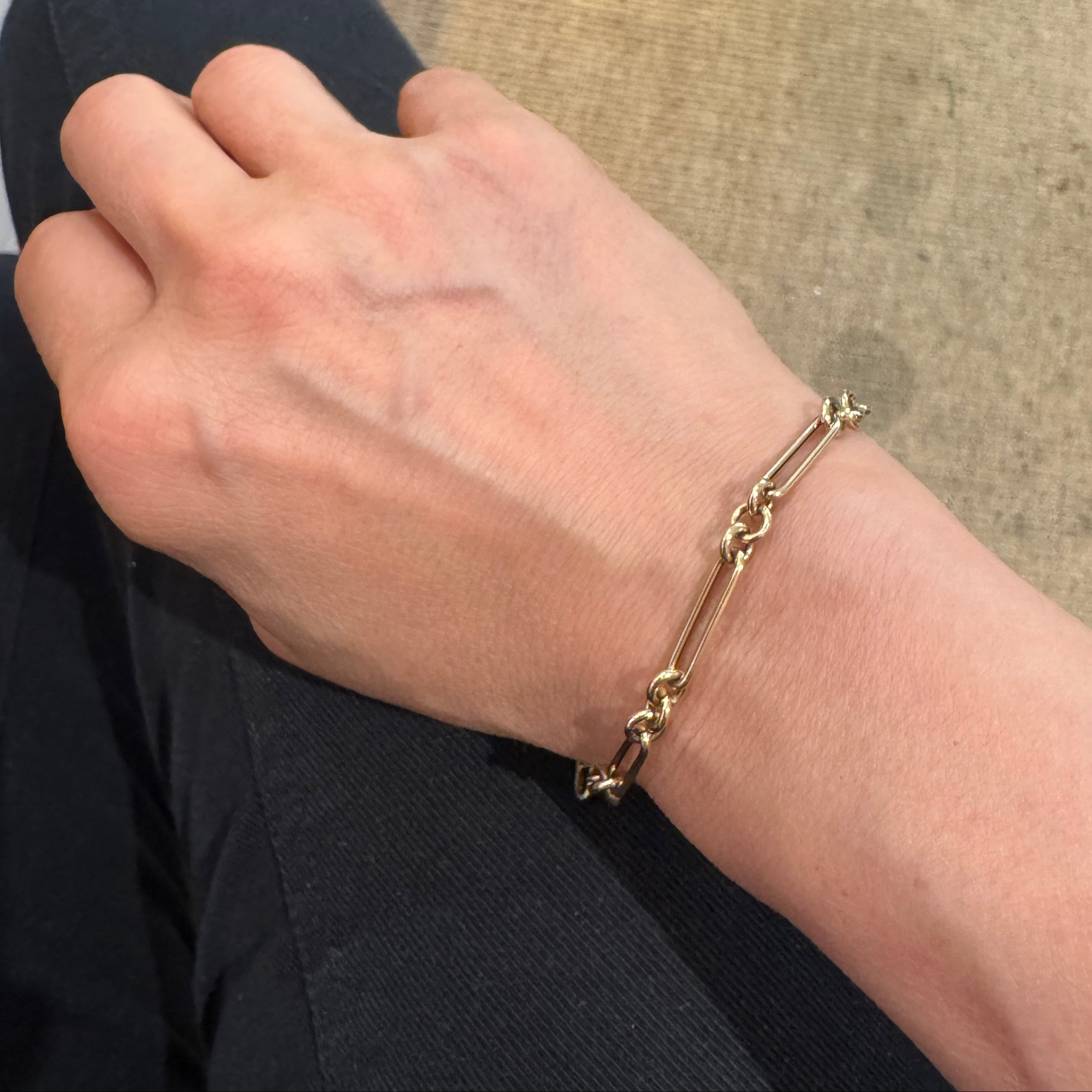 Paperclip Link Bracelet 14k gold