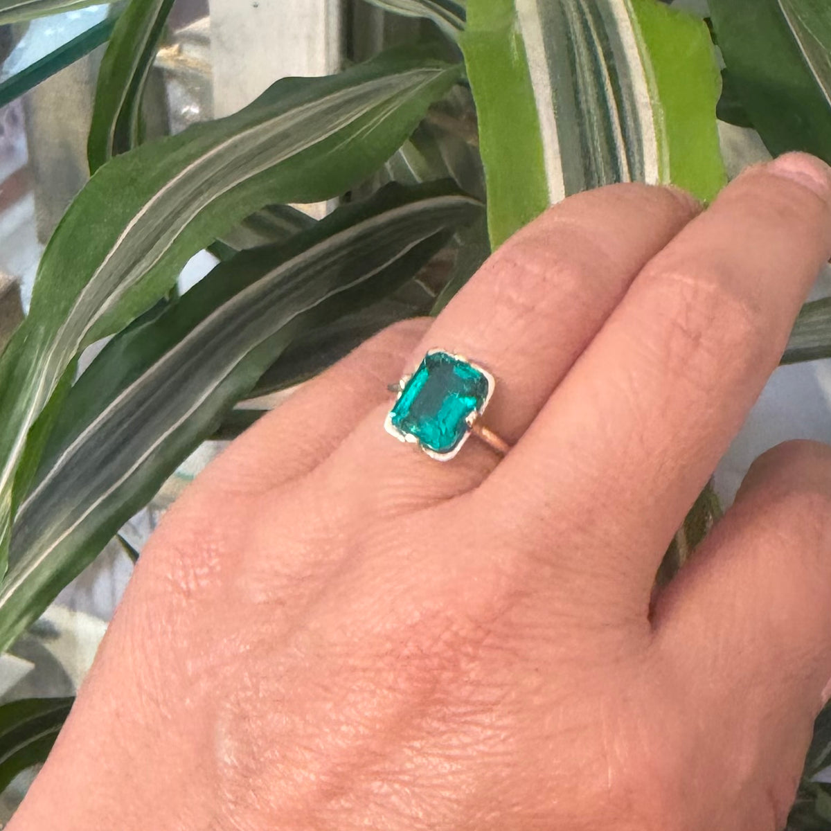 Lab-Grown Emerald 14k Ring