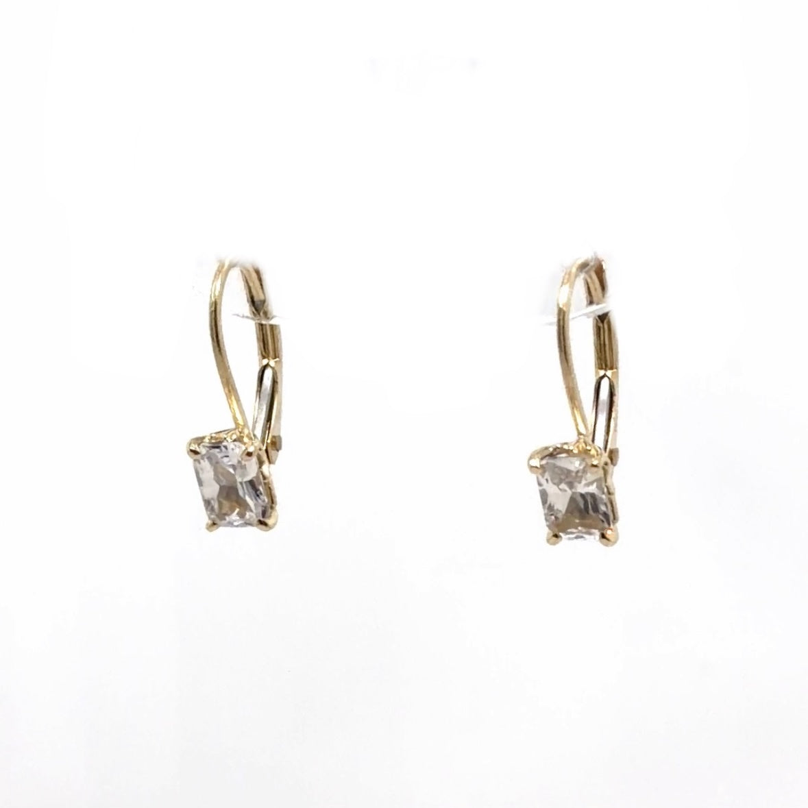 Sapphire Little Hoops Earrings in 14K