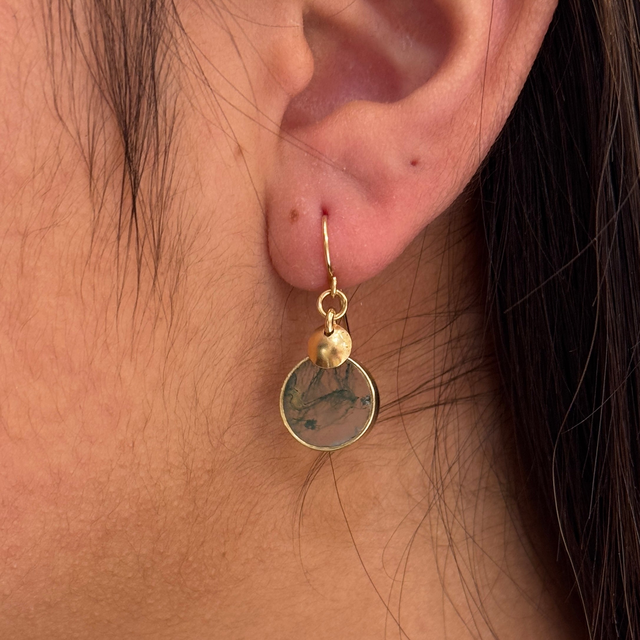 Agate Dome Earrings