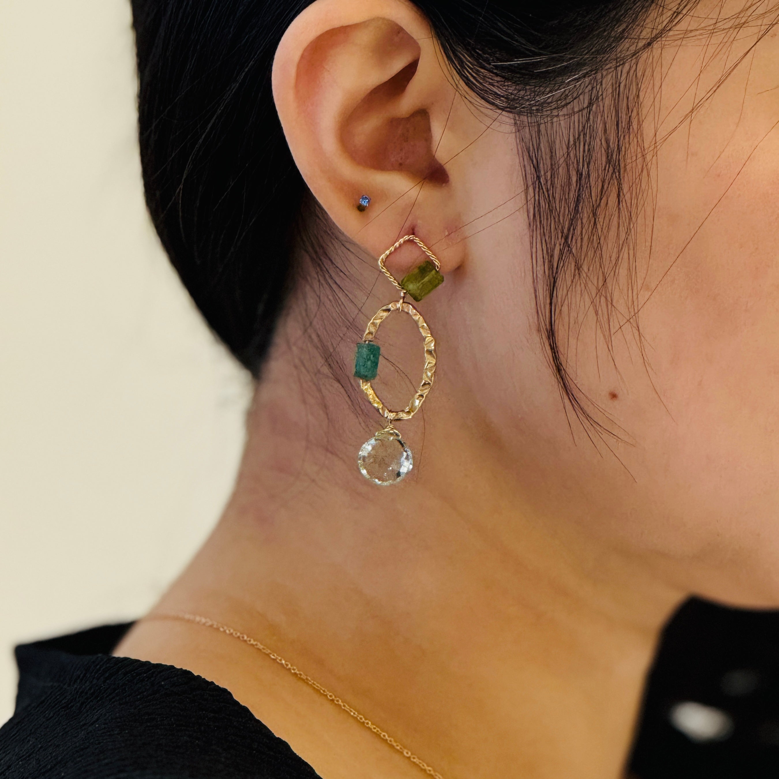Fracture Grace Geometric Link Earrings