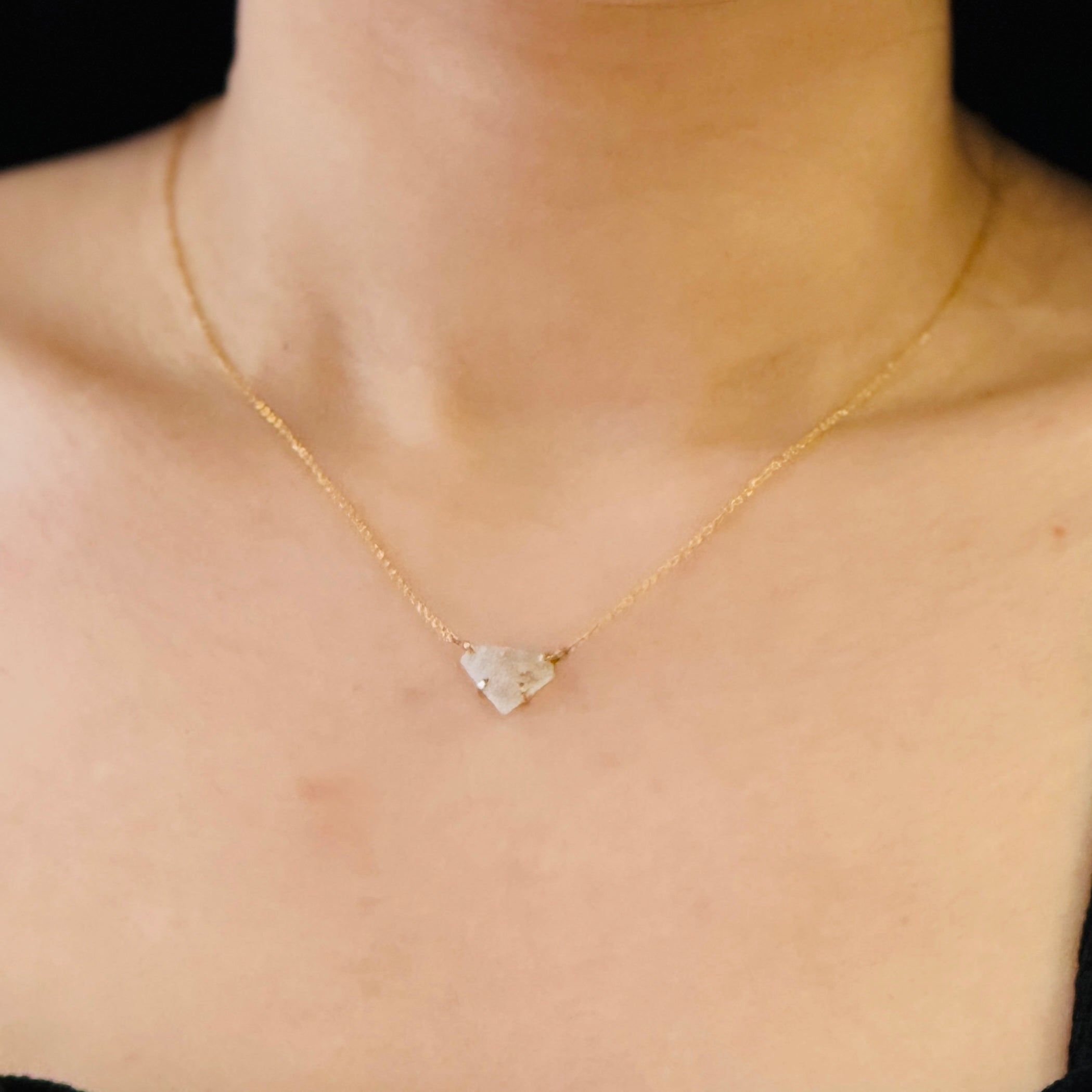 Petite Slice Moonstone Necklace